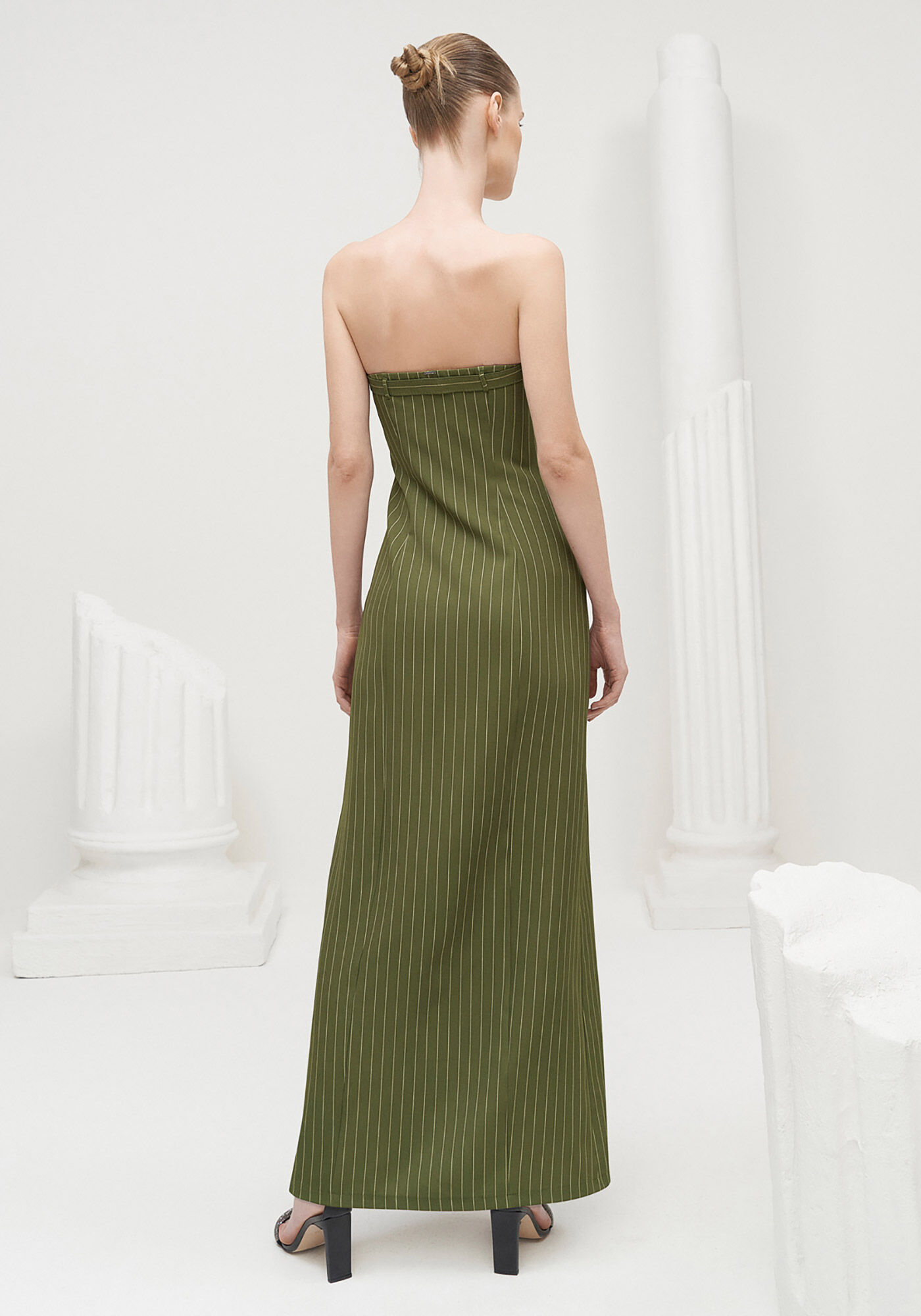 Vestido Longo com Cinto Decote, , large.