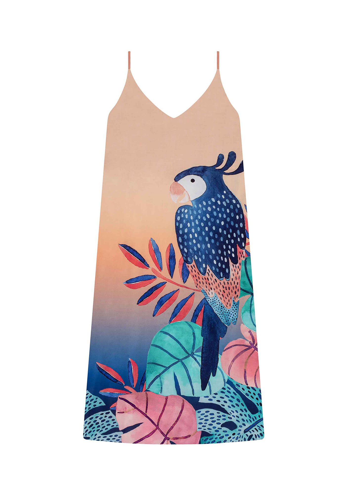 Vestido midi em tecido Rayon Bali, , large.