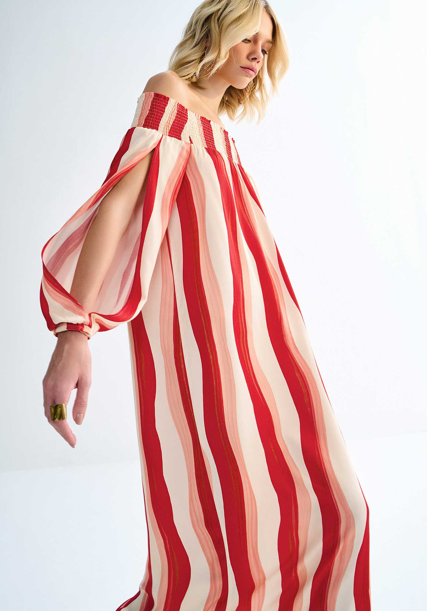 Vestido Midi em Viscose Estampado Ombro a Ombro, , large.