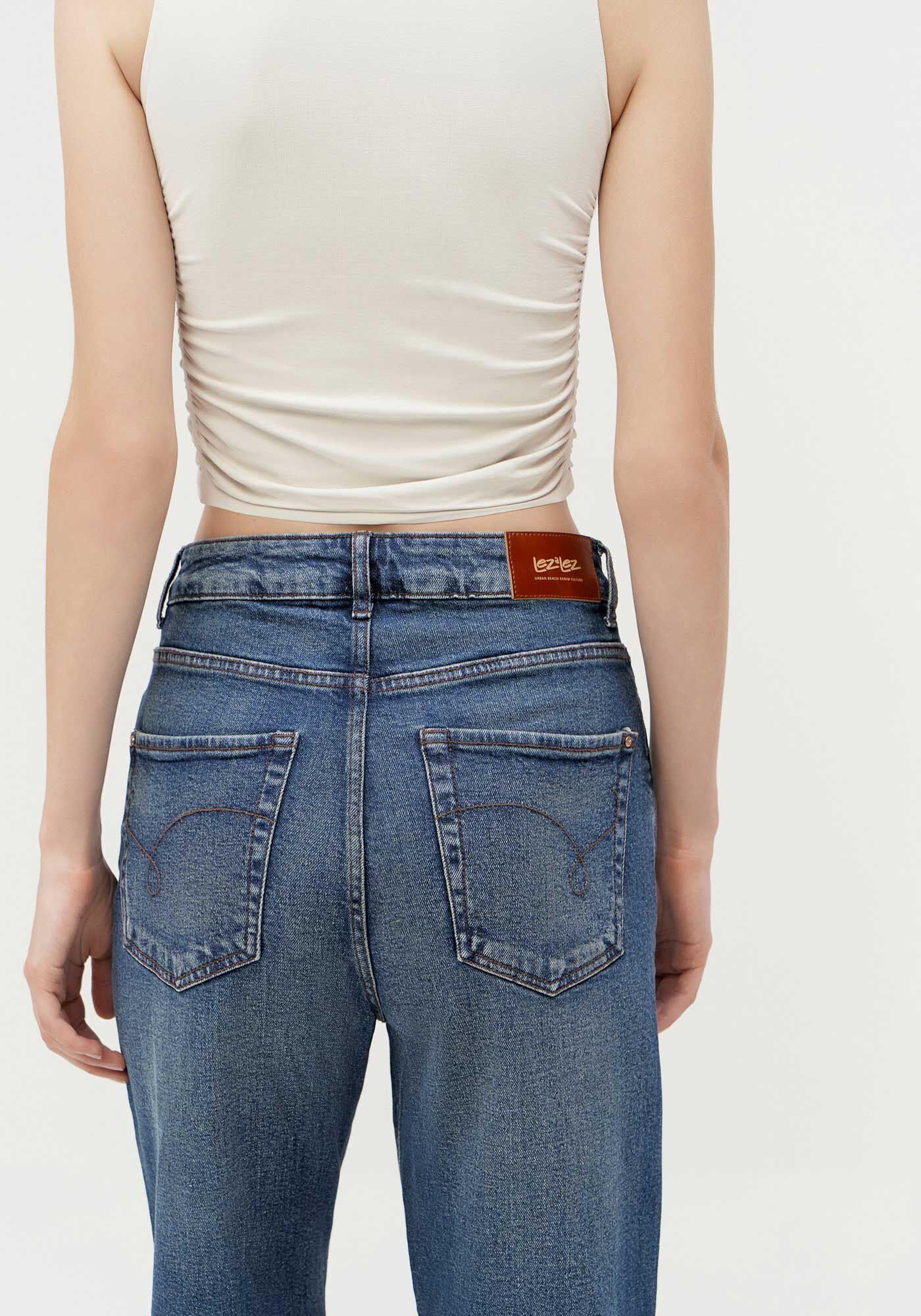 Cal&ccedil;a Jeans Wide Leg Comfort Super Alta, JEANS, large.