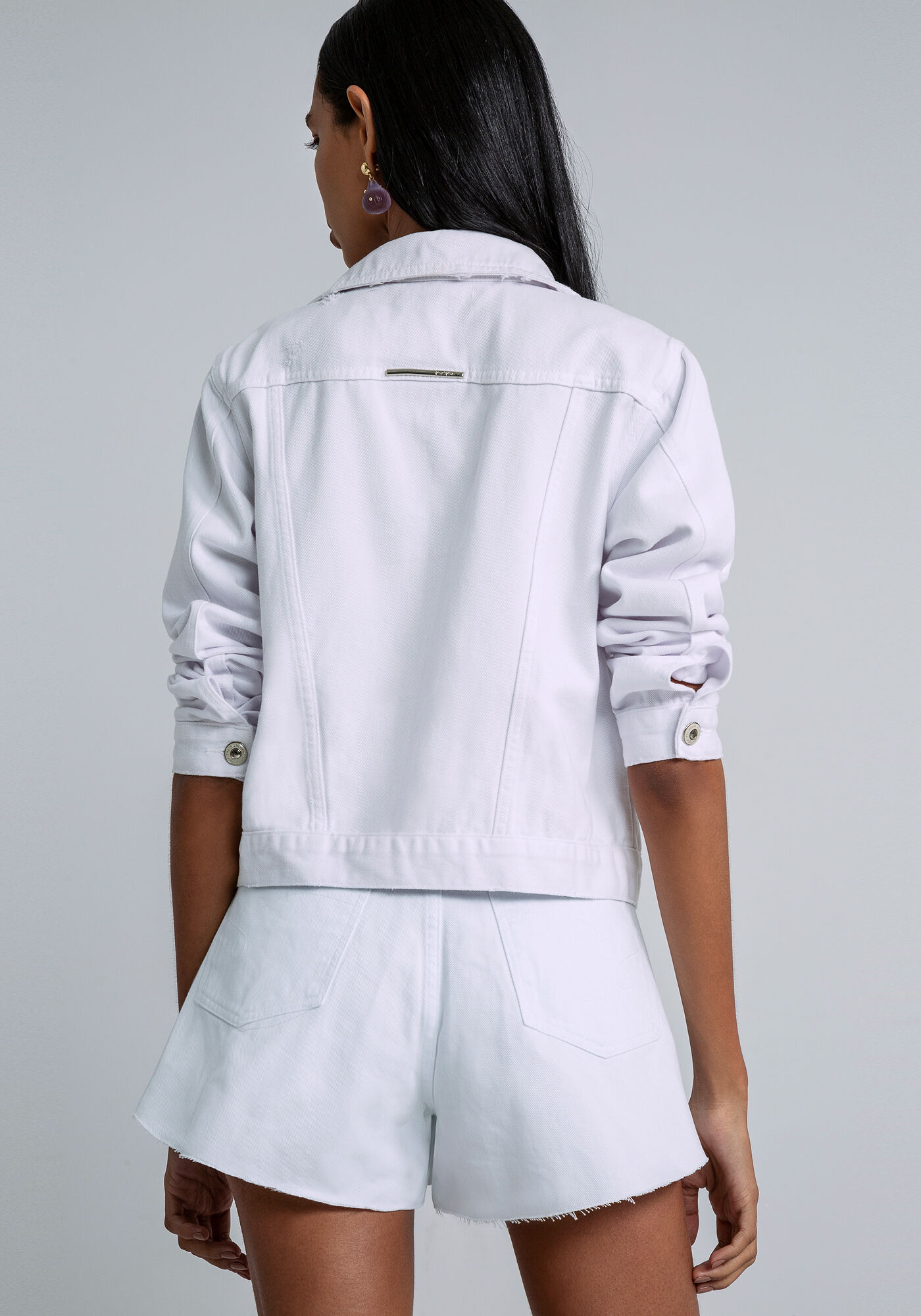 Jaqueta Manga Longa Sarja, BRANCO, large.