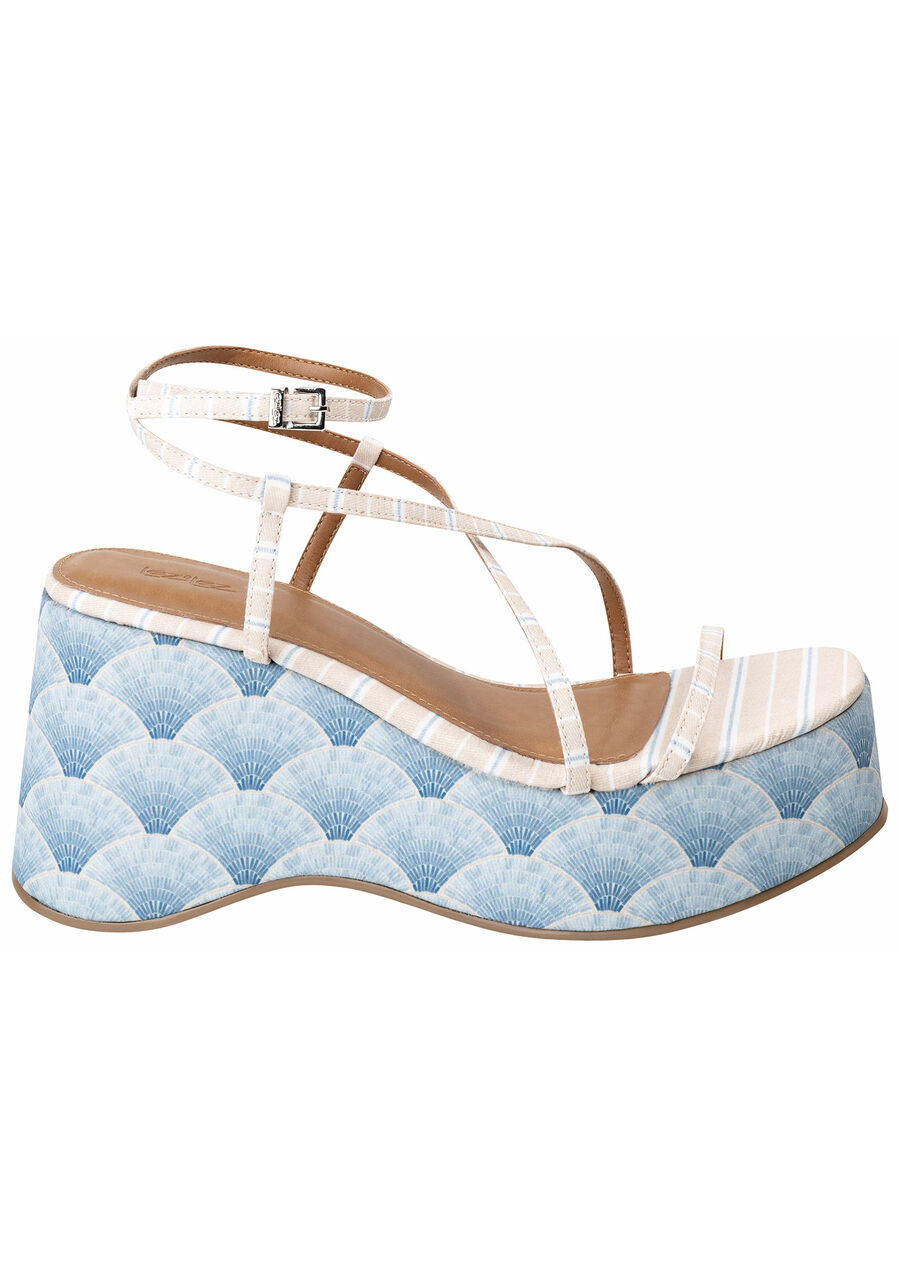 Sandália Anabela Estampada, TUKTUK. Sandália Anabela Estampada, TUKTUK, large.