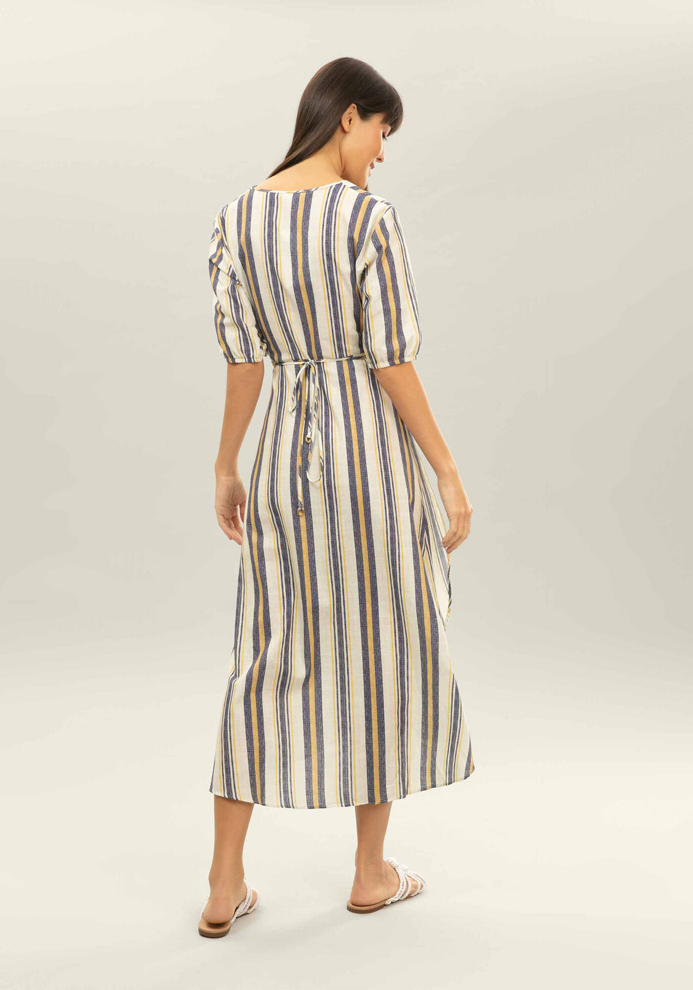 Vestido M&iacute;di Transpassado, , large.