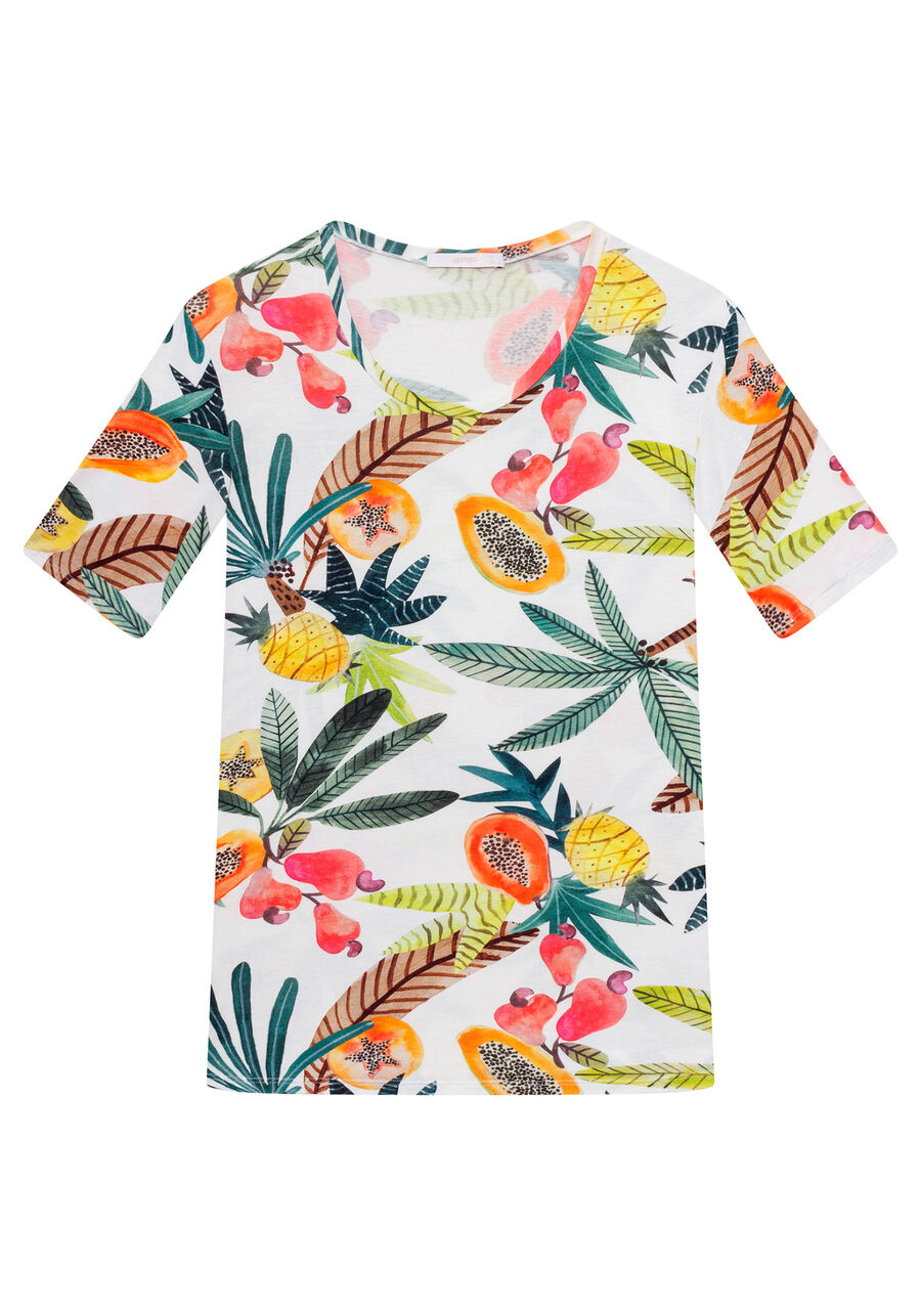 Blusa Manga Curta Estampa, . Blusa Manga Curta Estampa, , large.
