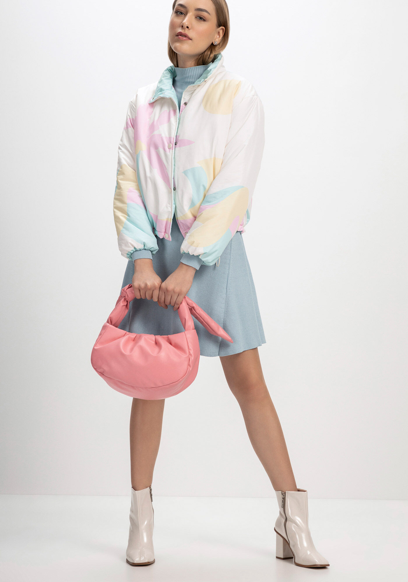 Vestido Curto Evas&ecirc; em Tric&ocirc; com Manga Longa, , large.