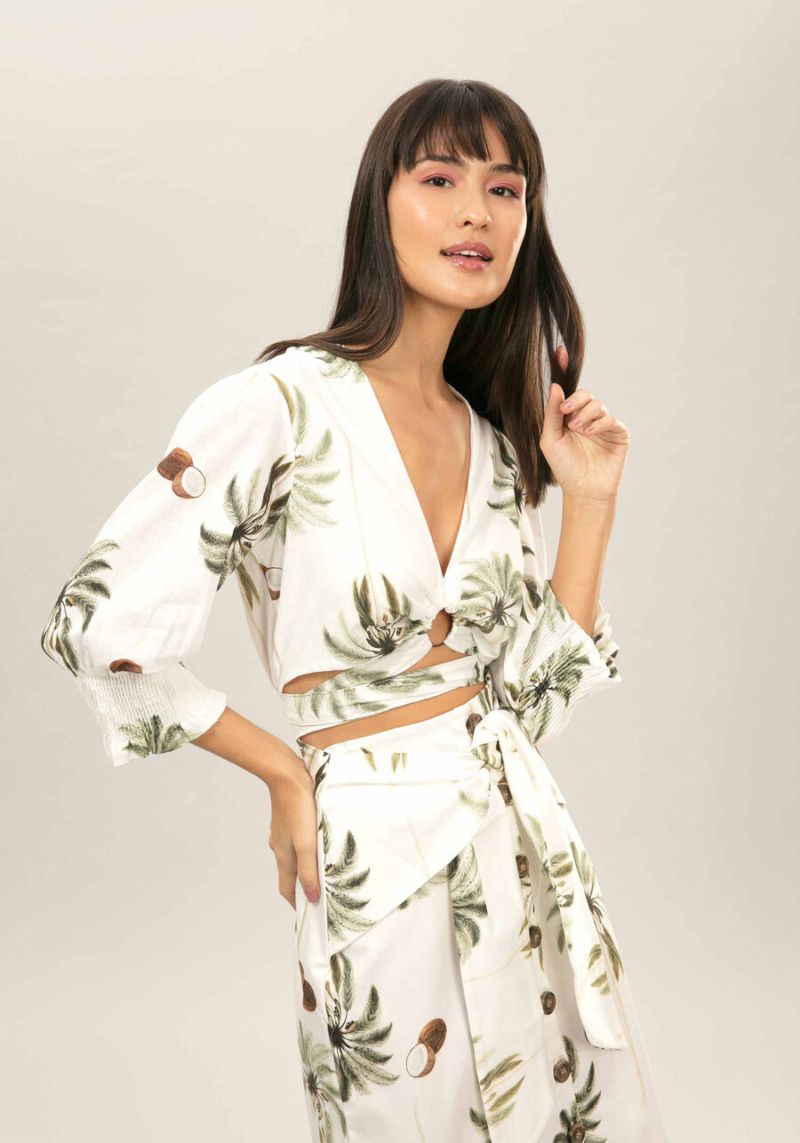 Blusa Manga 3/4 Amarração, . Blusa Manga 3/4 Amarração, , large.