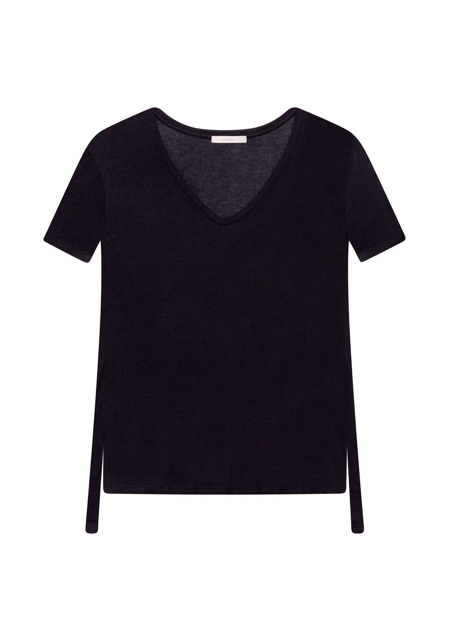 Blusa Decote V Básica, . Blusa Decote V Básica, , large.