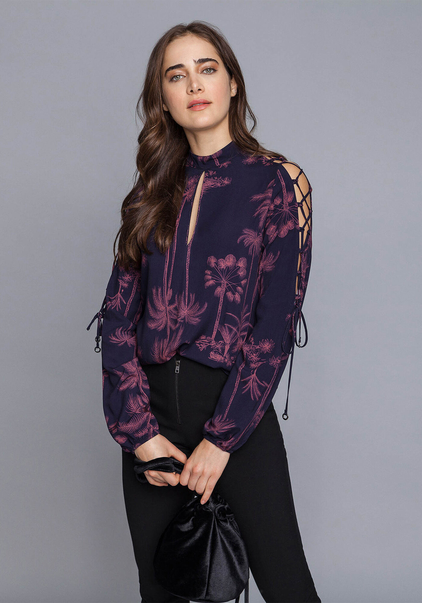 Blusa Manga Longa Lace Up, , large.