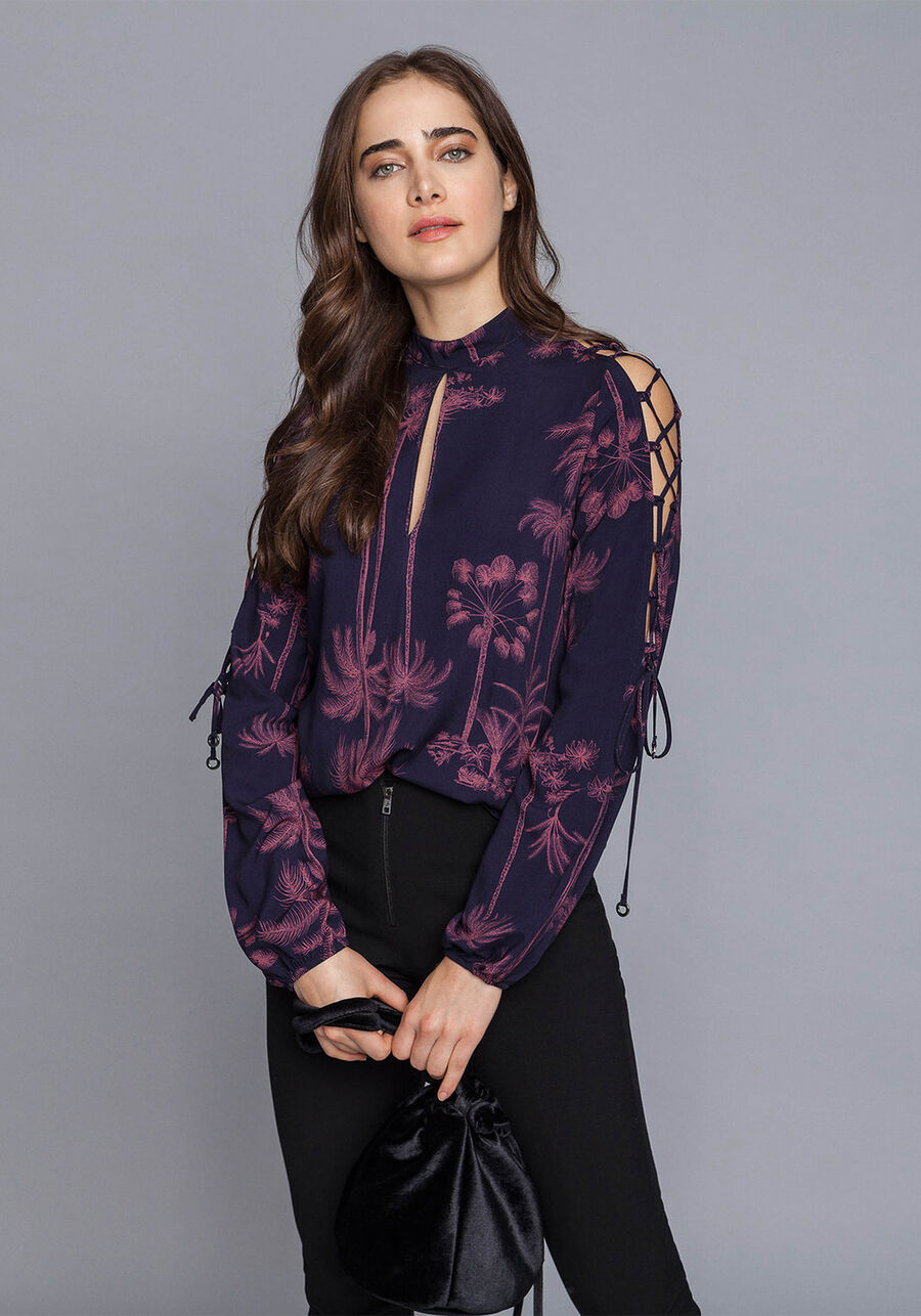 Blusa Manga Longa Lace Up, . Blusa Manga Longa Lace Up, , large.