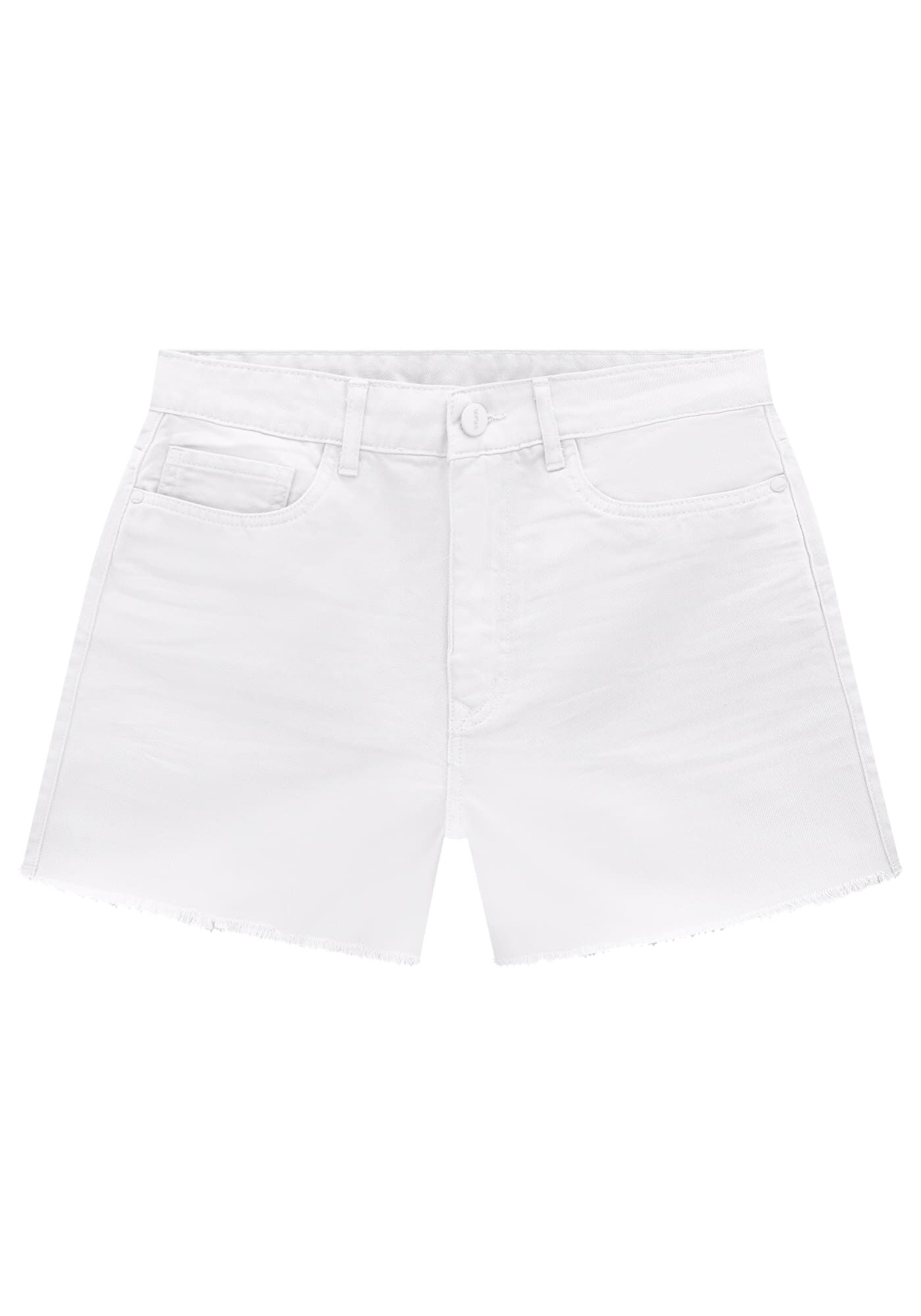 Shorts Sarja Color Cintura Super Alta Hot Pant, , large.