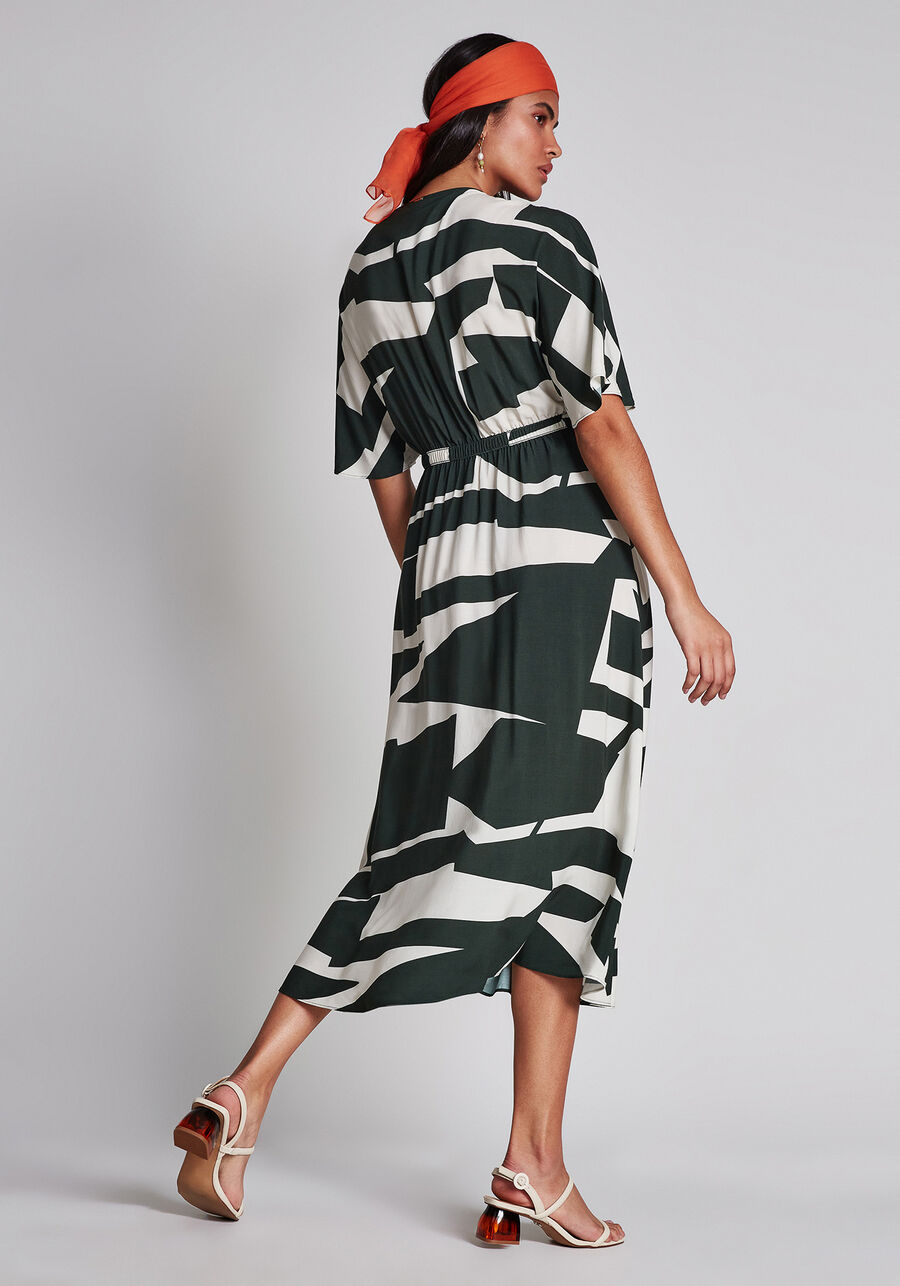 Vestido Mídi Amarração Estampa, . Vestido Mídi Amarração Estampa, , large.