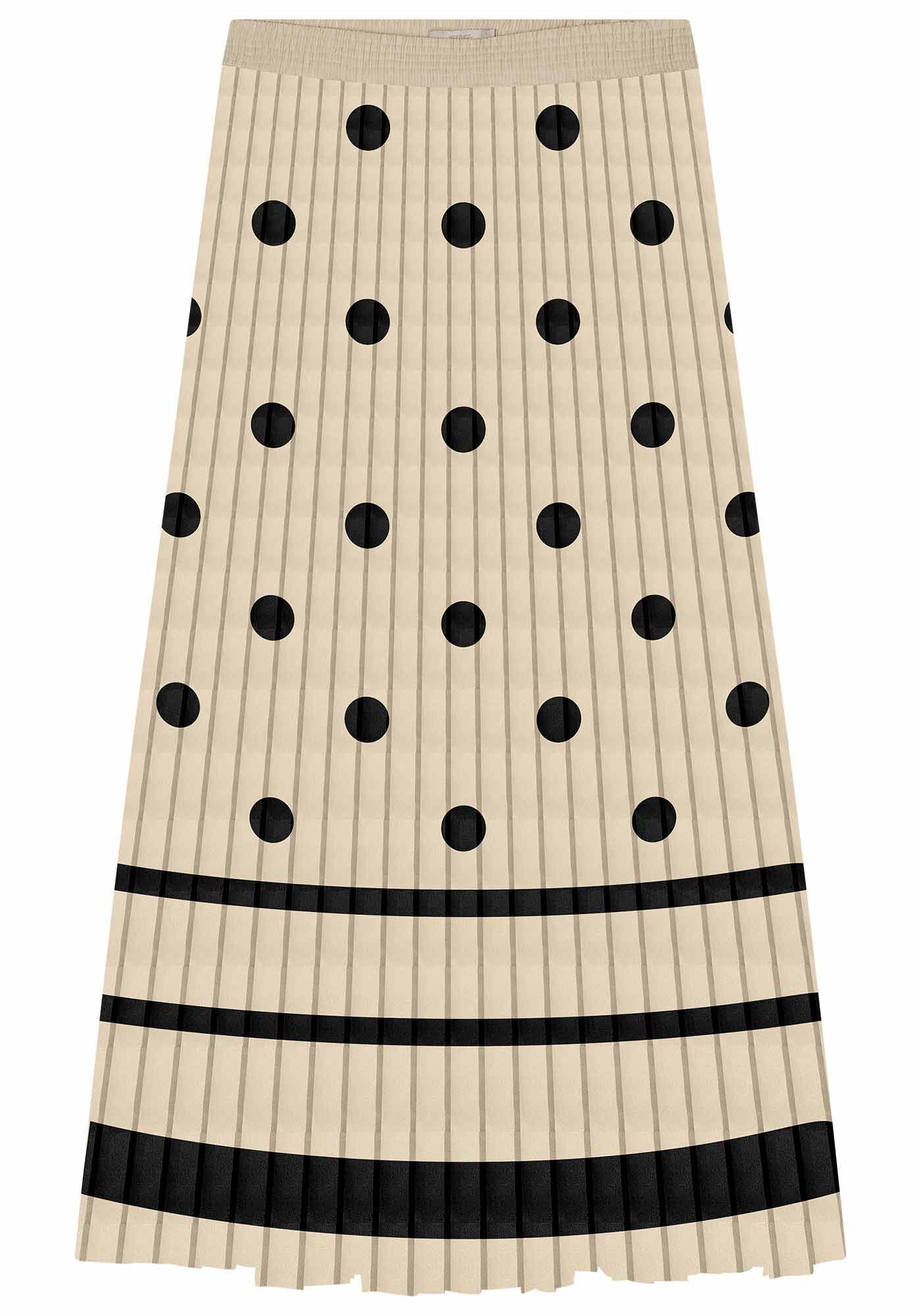 Saia Midi Plissada Estampada com Cintura Alta, , large.