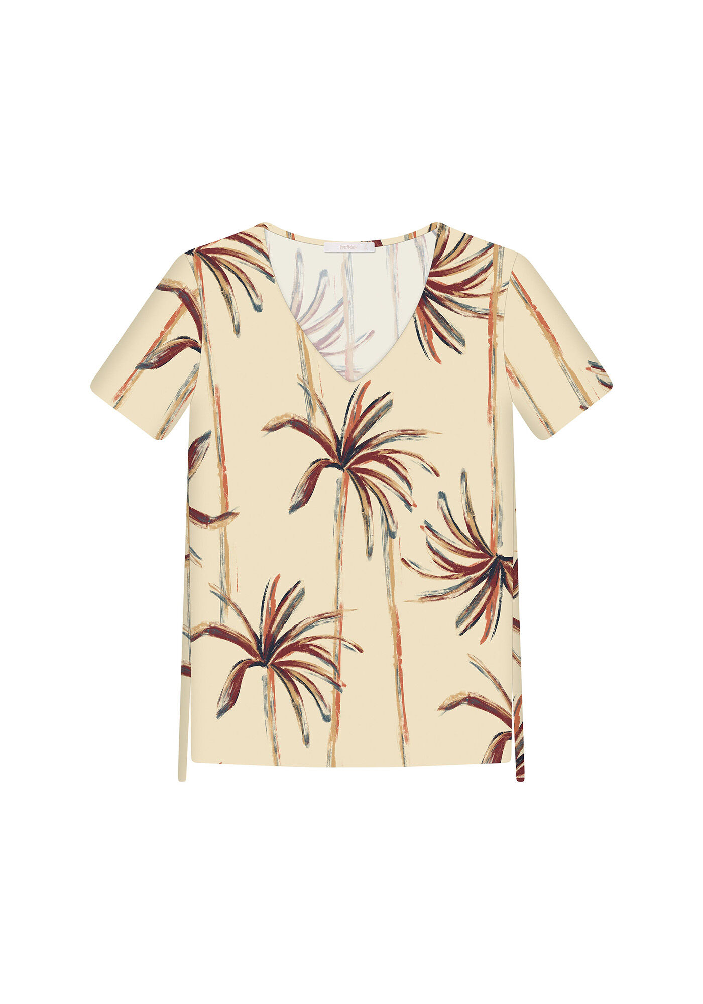 Blusa Estampada Decote V, , large.