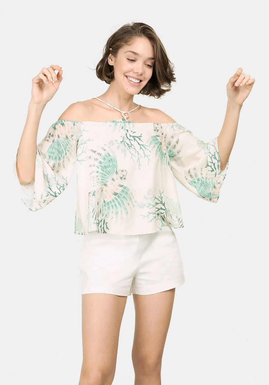 Blusa Manga 3/4 Estampa, . Blusa Manga 3/4 Estampa, , large.