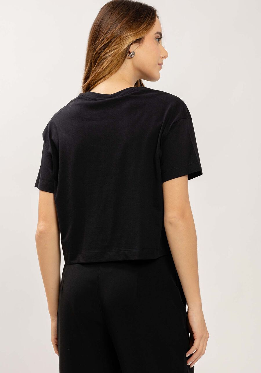 T-shirt em Malha Prime com Bordado Paisley, . T-shirt em Malha Prime com Bordado Paisley, , large.