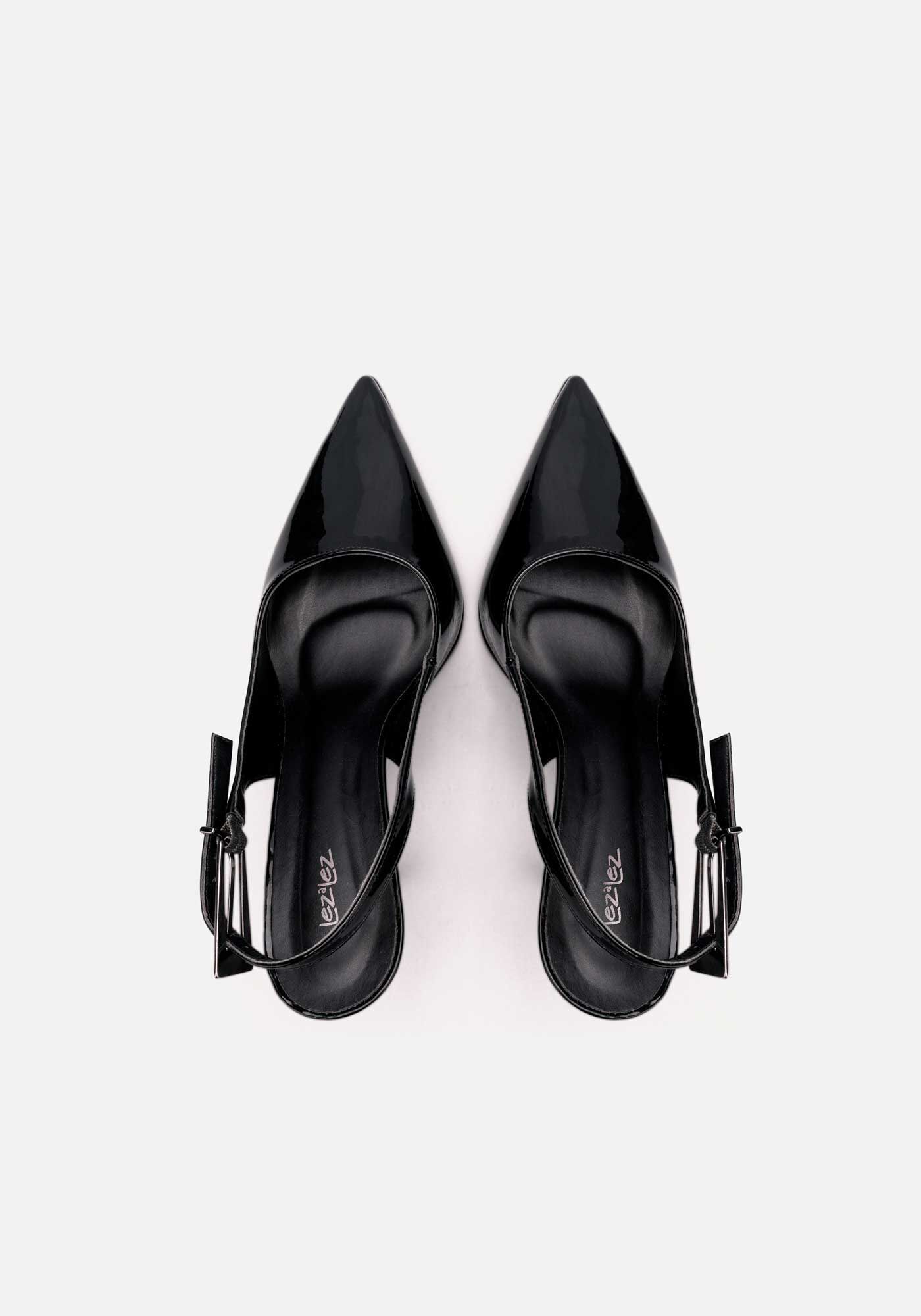 Scarpin Salto M&eacute;dio Fino Com Acabamento Brilhante, , large.