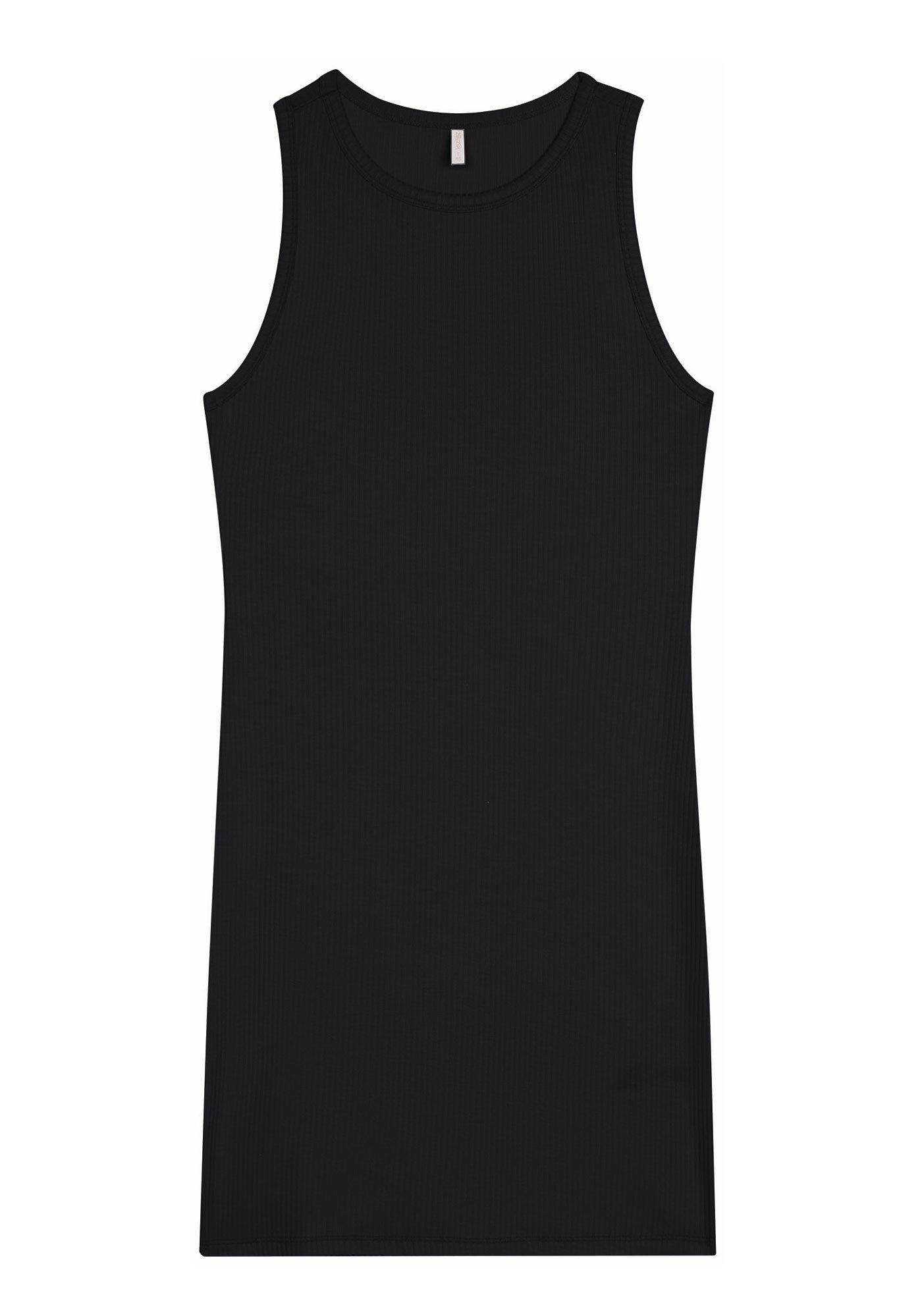 Vestido Curto Canelado B&aacute;sica, , large.