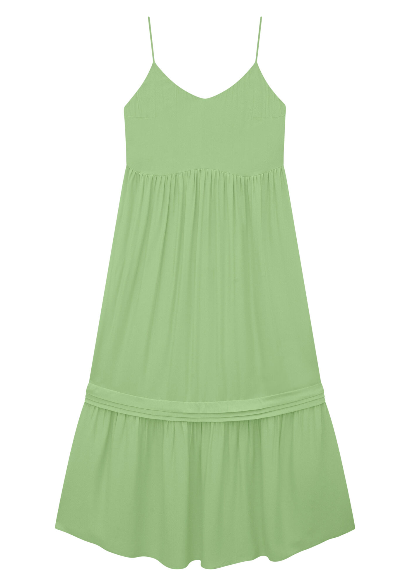 Vestido Midi em Viscose com Babado e Costas Abertas, , large.