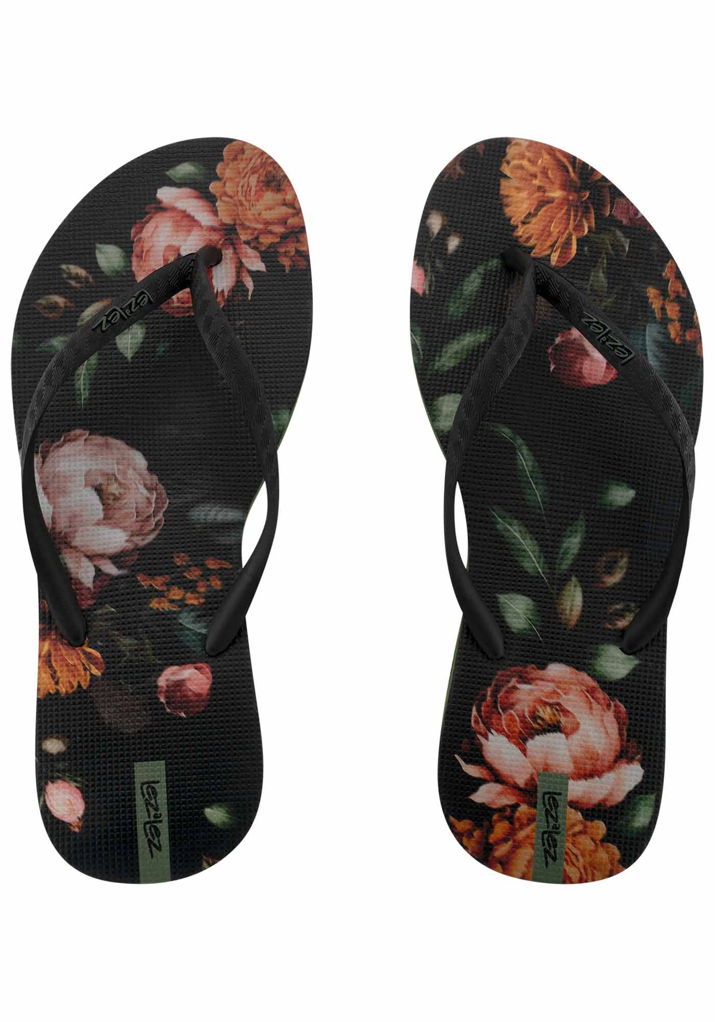 Chinelo de Borracha Preto Estampado, , large.