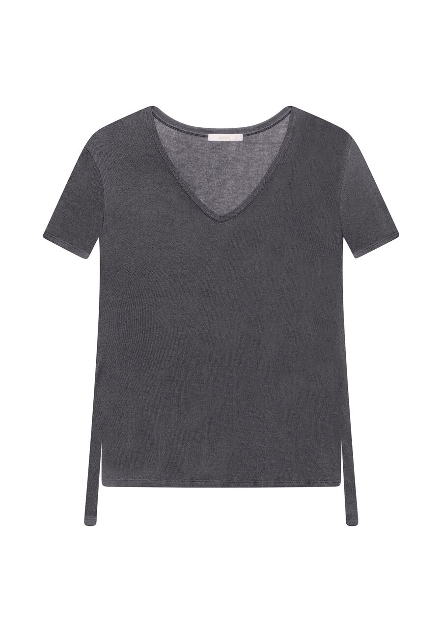 Blusa Decote V Básica, . Blusa Decote V Básica, , large.