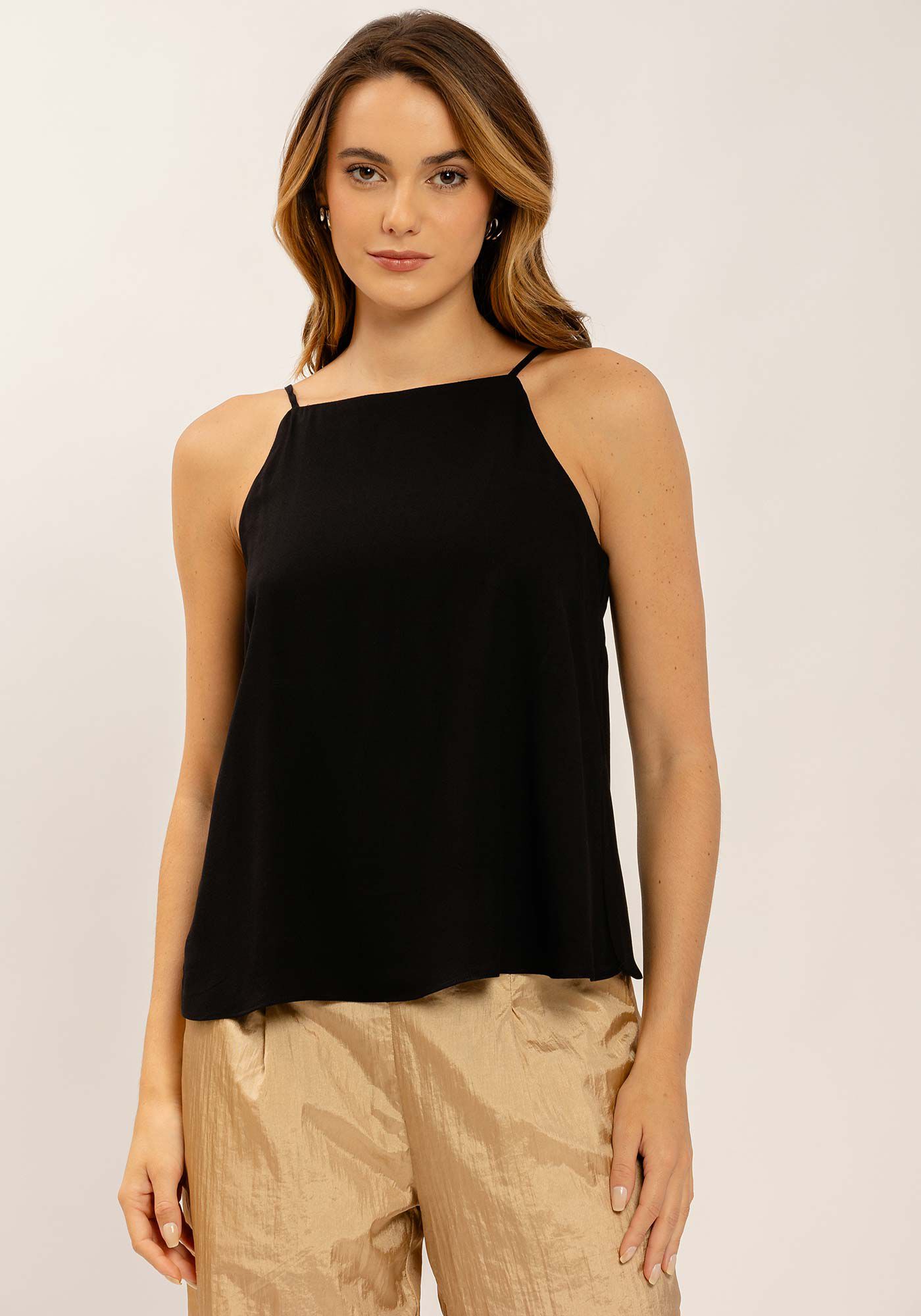 Blusa Halter Neck em Viscose Estampada, , large.