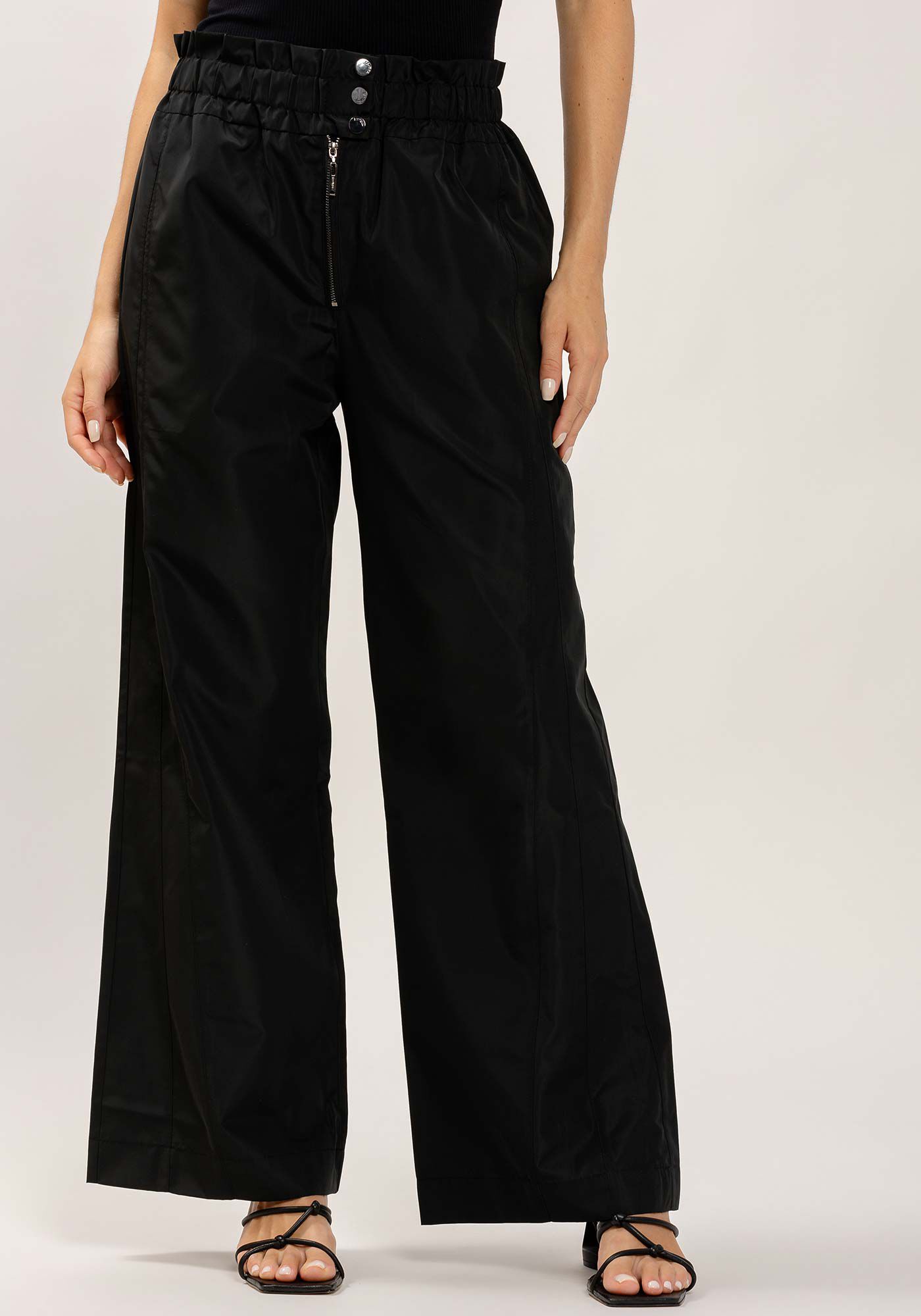 Cal&ccedil;a Wide Leg Cintura Alta com El&aacute;stico C&oacute;s, , large.