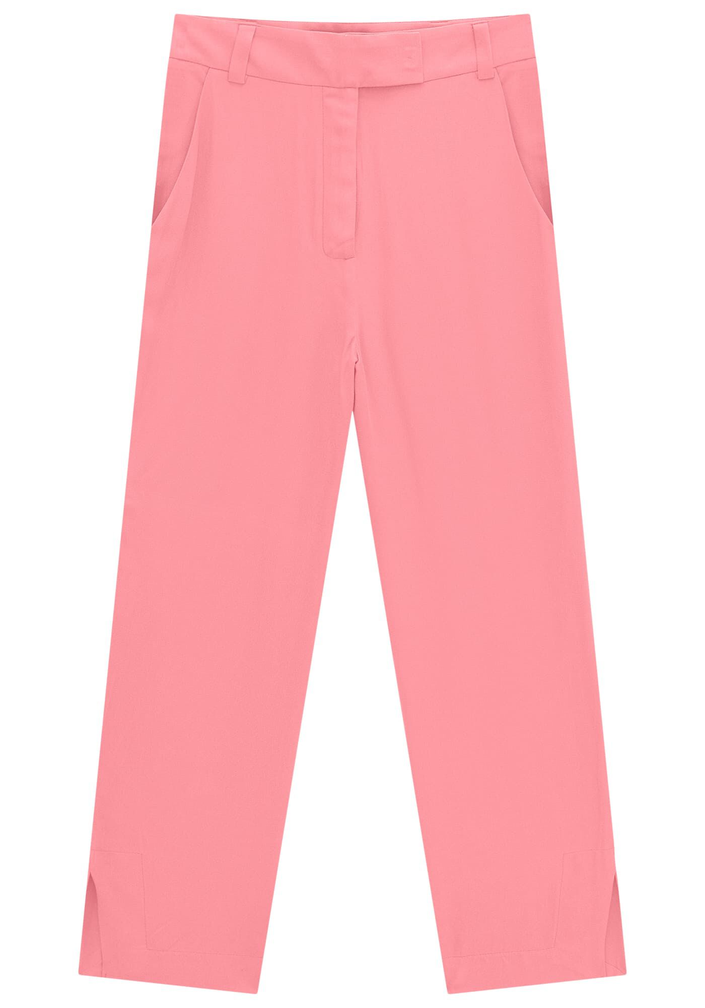 Cal&ccedil;a Reta Alfaiataria com Cintura Alta, , large.