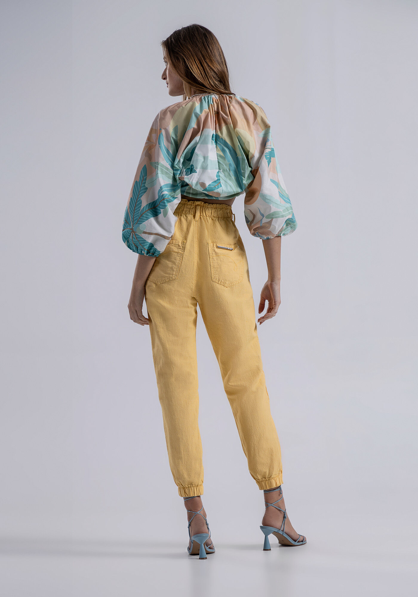 Blusa Manga Bufante em Tecido Atlanta com Top, , large.