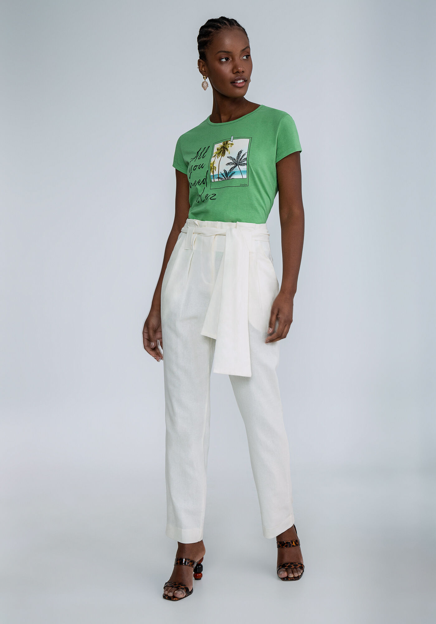 Blusa Manga Curta Estampada, , large.