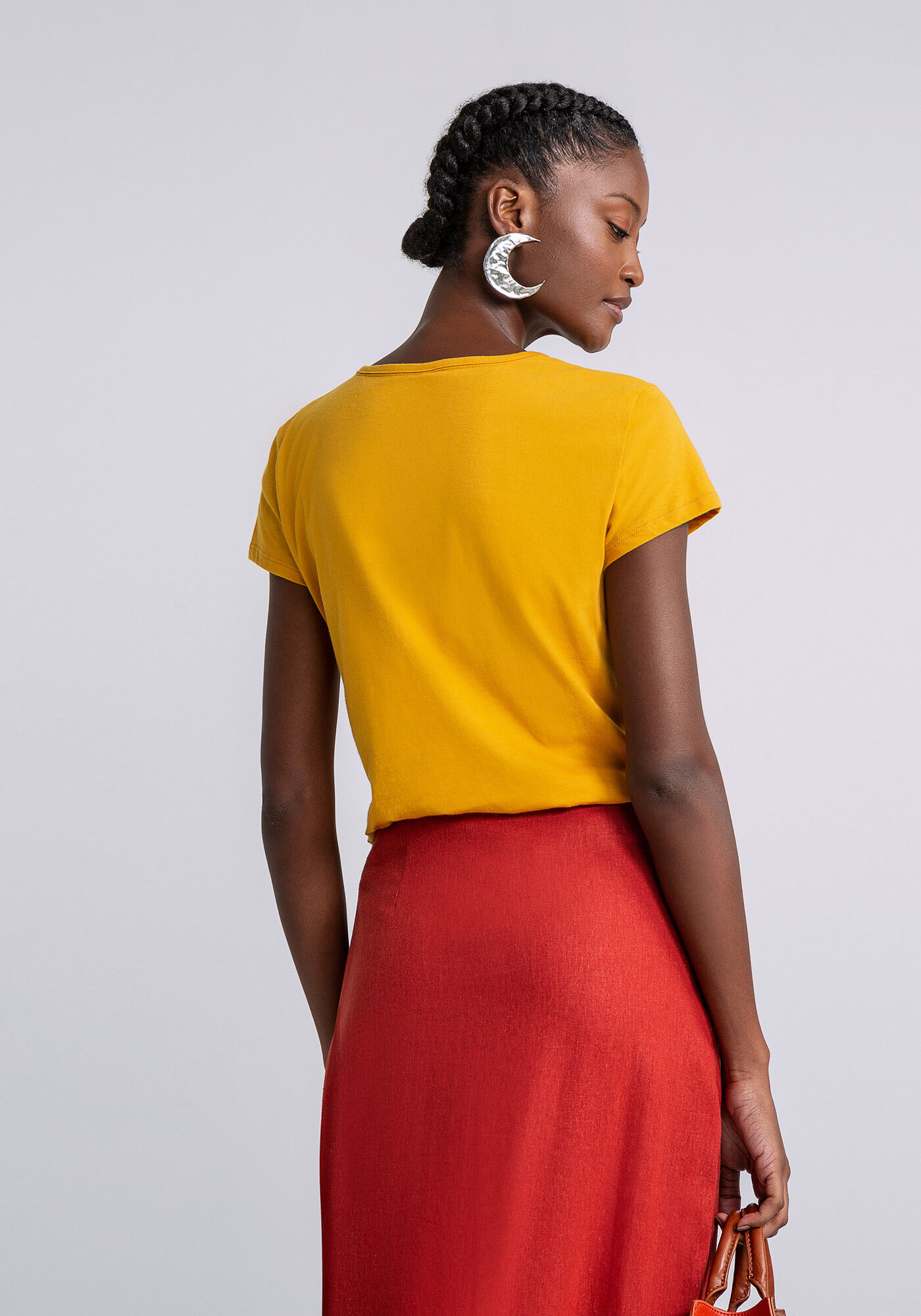 T-shirt Estampada Seja Sol, AMARELO, large.