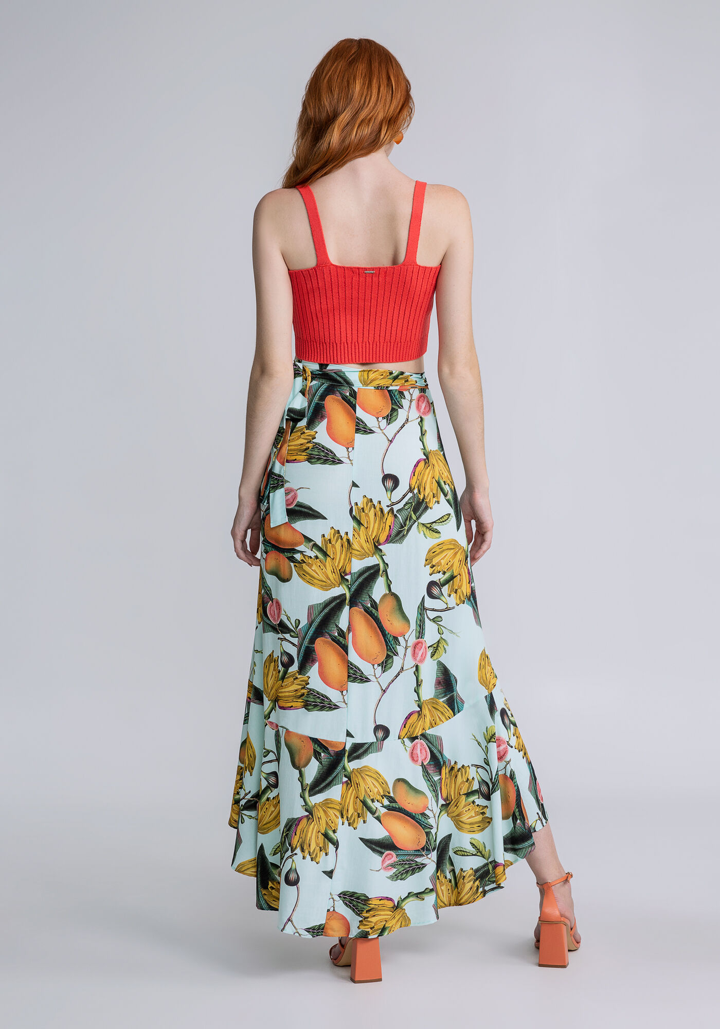 Saia Transpassada Sa&iacute;da de Praia Estampa, BEM-ESTAR, large.