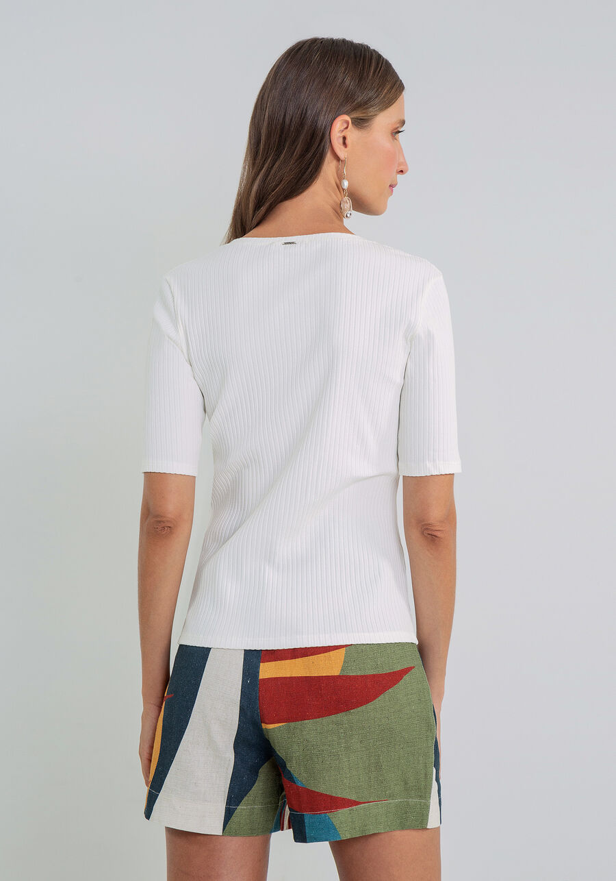 Blusa Manga Curta Decote V, . Blusa Manga Curta Decote V, , large.