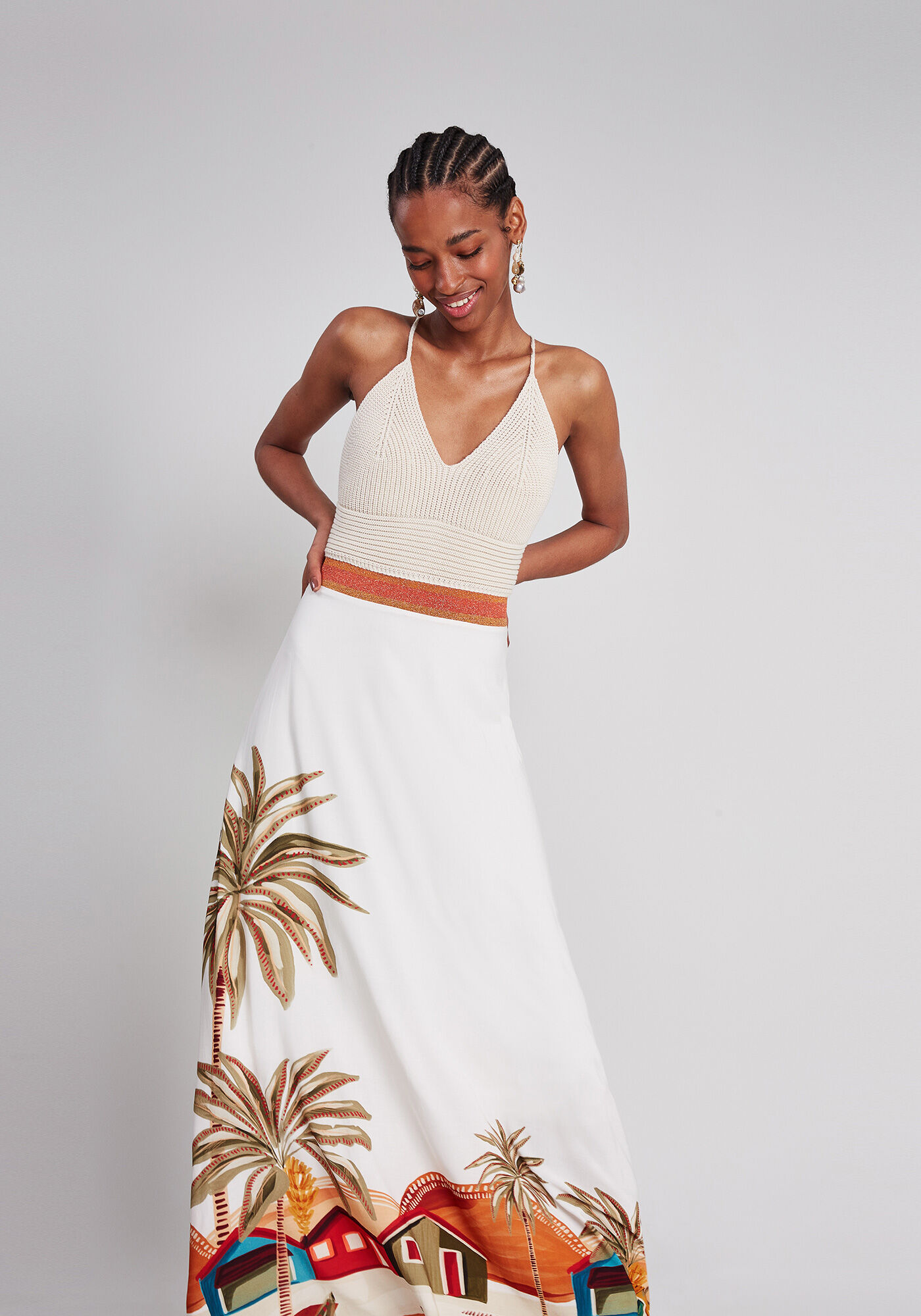 Vestido Longo Busto Tricô Ceu | Lez a Lez