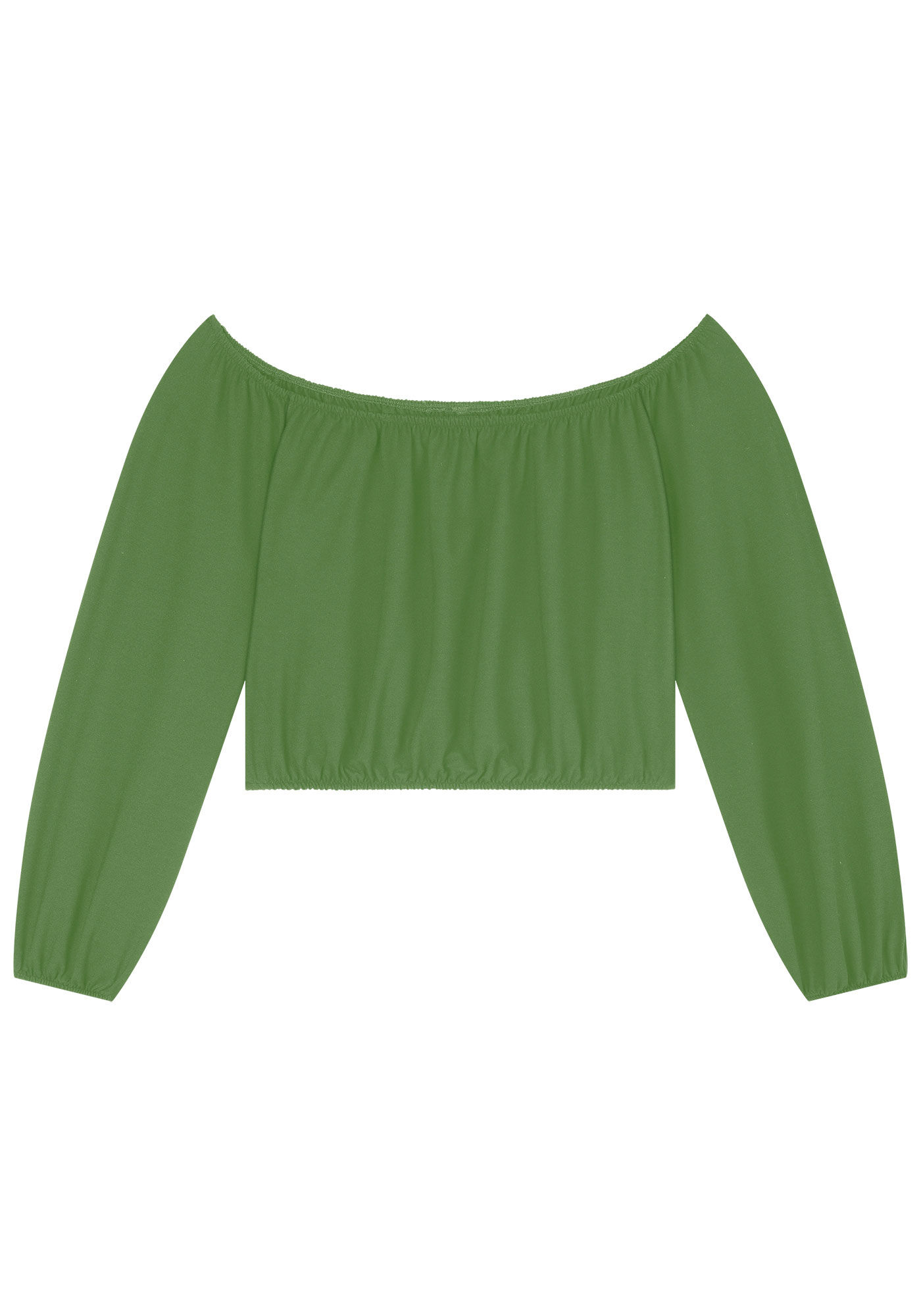 Blusa Manga Longa Cropped Ombro a Ombro, , large.
