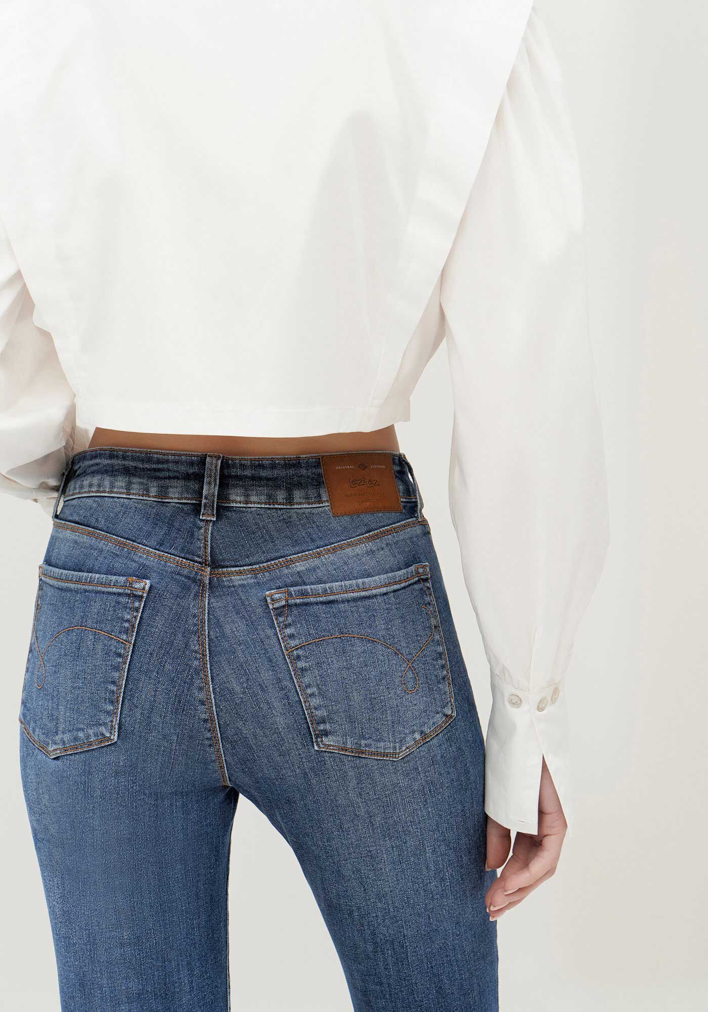 Cal&ccedil;a Jeans Flare Boot Cut com Cintura Alta, , large.