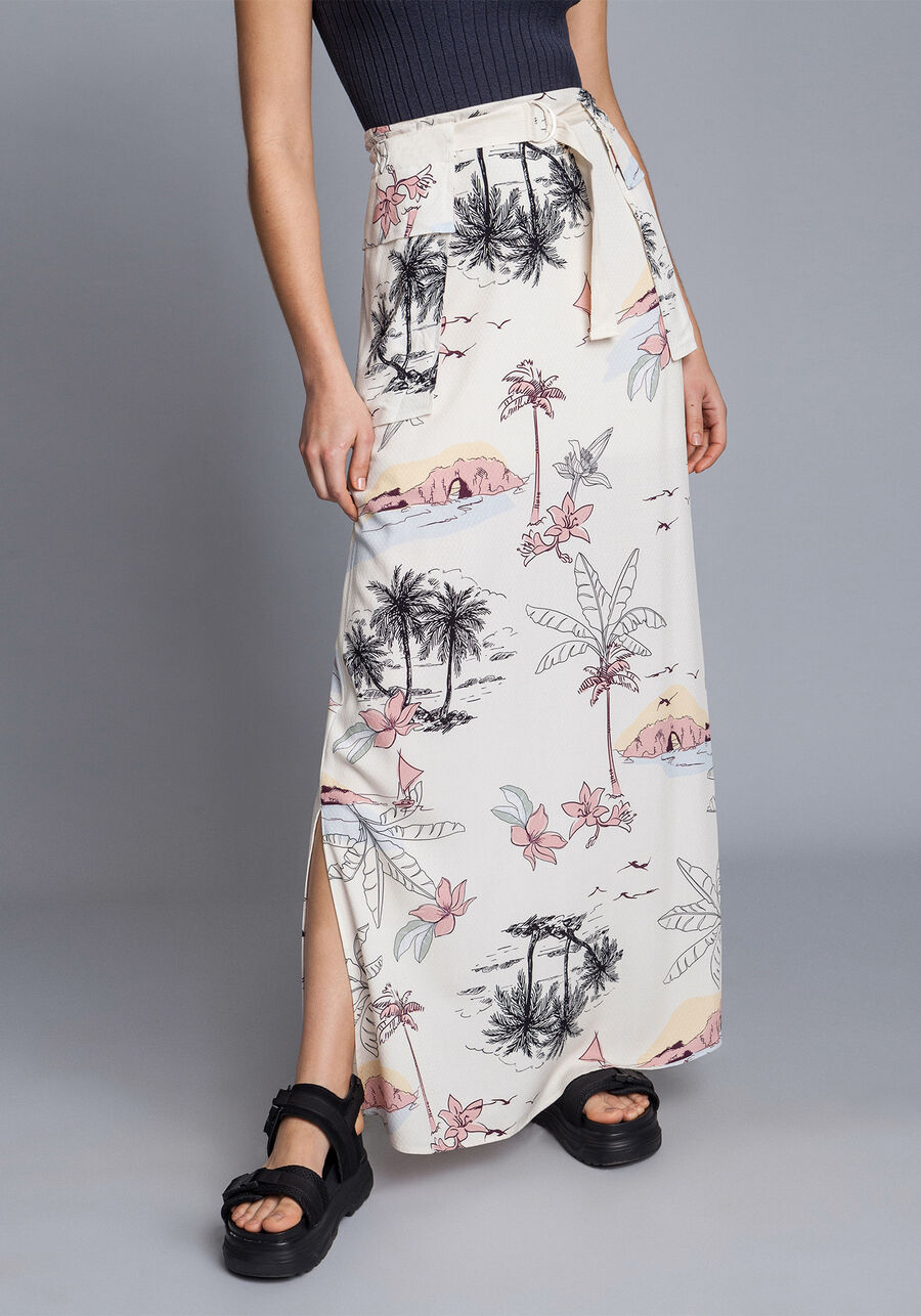 Saia Longa com Cinto, . Saia Longa com Cinto, , large.