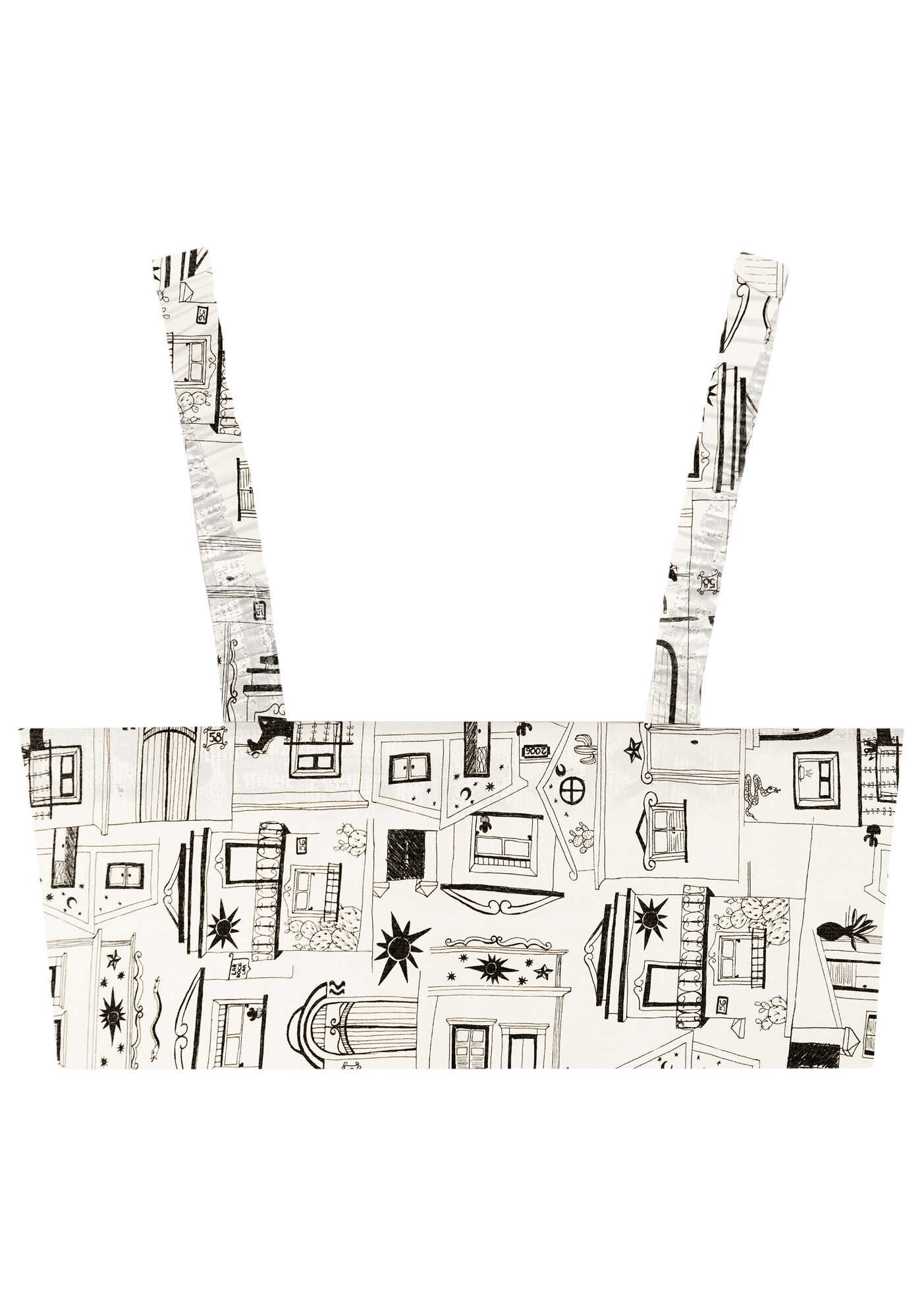 Blusa Cropped em Linho com Bot&otilde;es, , large.