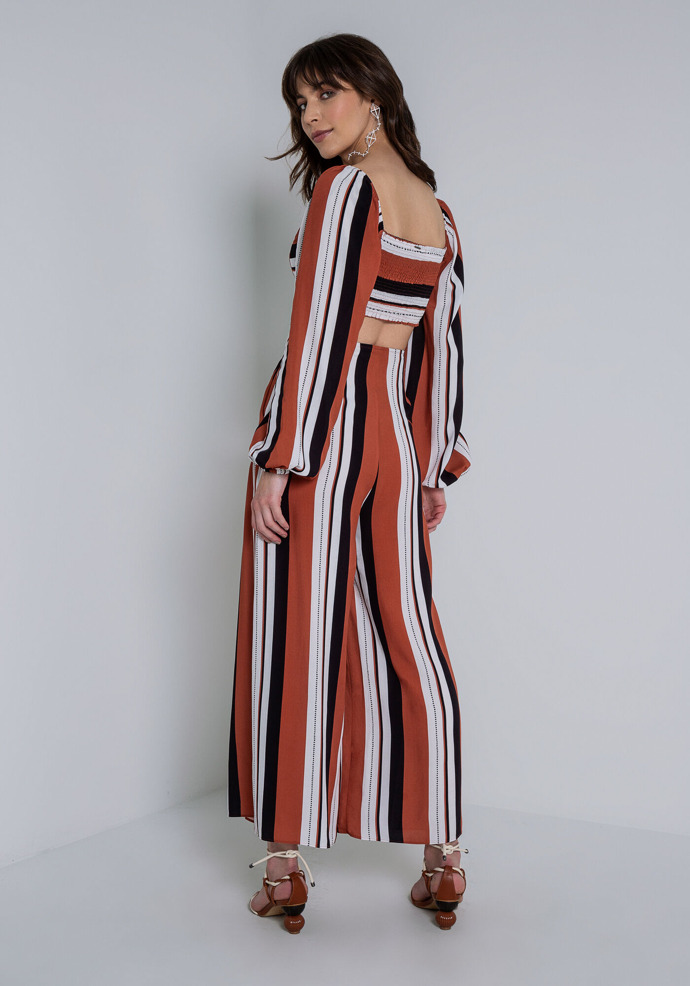 Blusa Cropped em Viscose Estampada, SENTIDO, large.