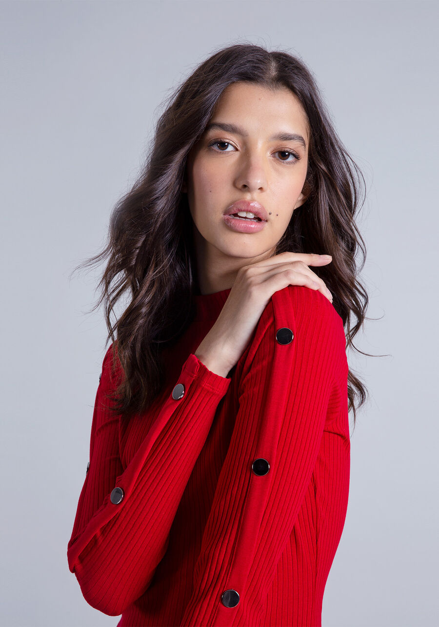 Vestido Manga Longa Mídi Rebites Vermelho Bulgaria, . Vestido Manga Longa Mídi Rebites Vermelho Bulgaria, , large.