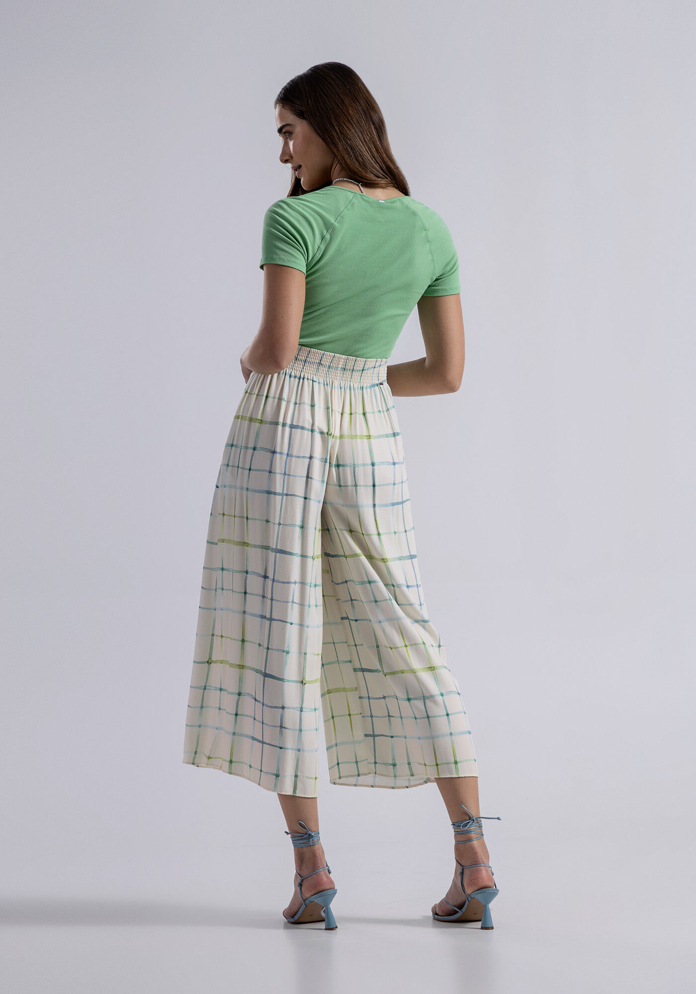 Blusa Manga Curta Canelada com Franzido Busto, , large.