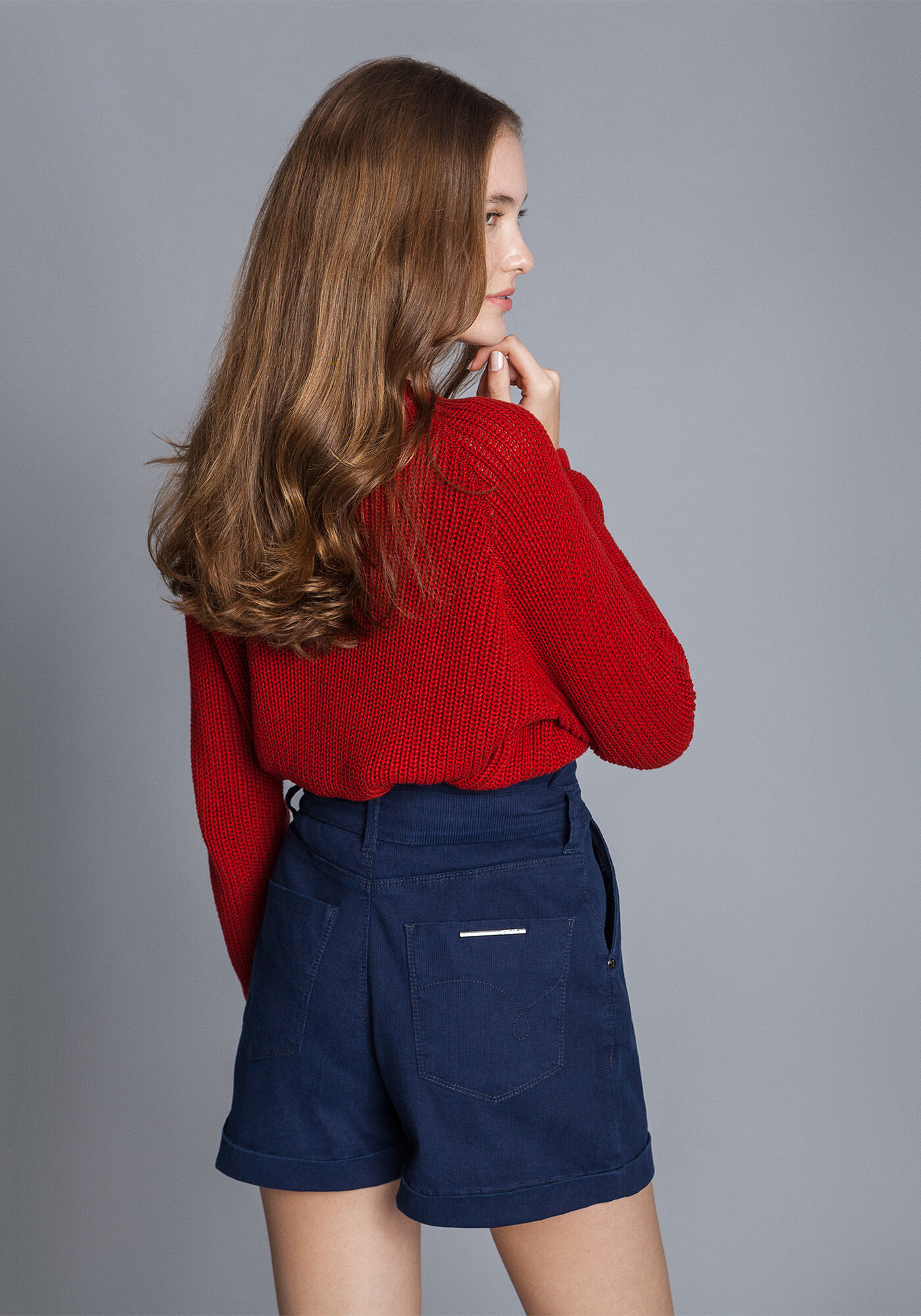 Shorts Clochard com Cinto, JEANS, large.