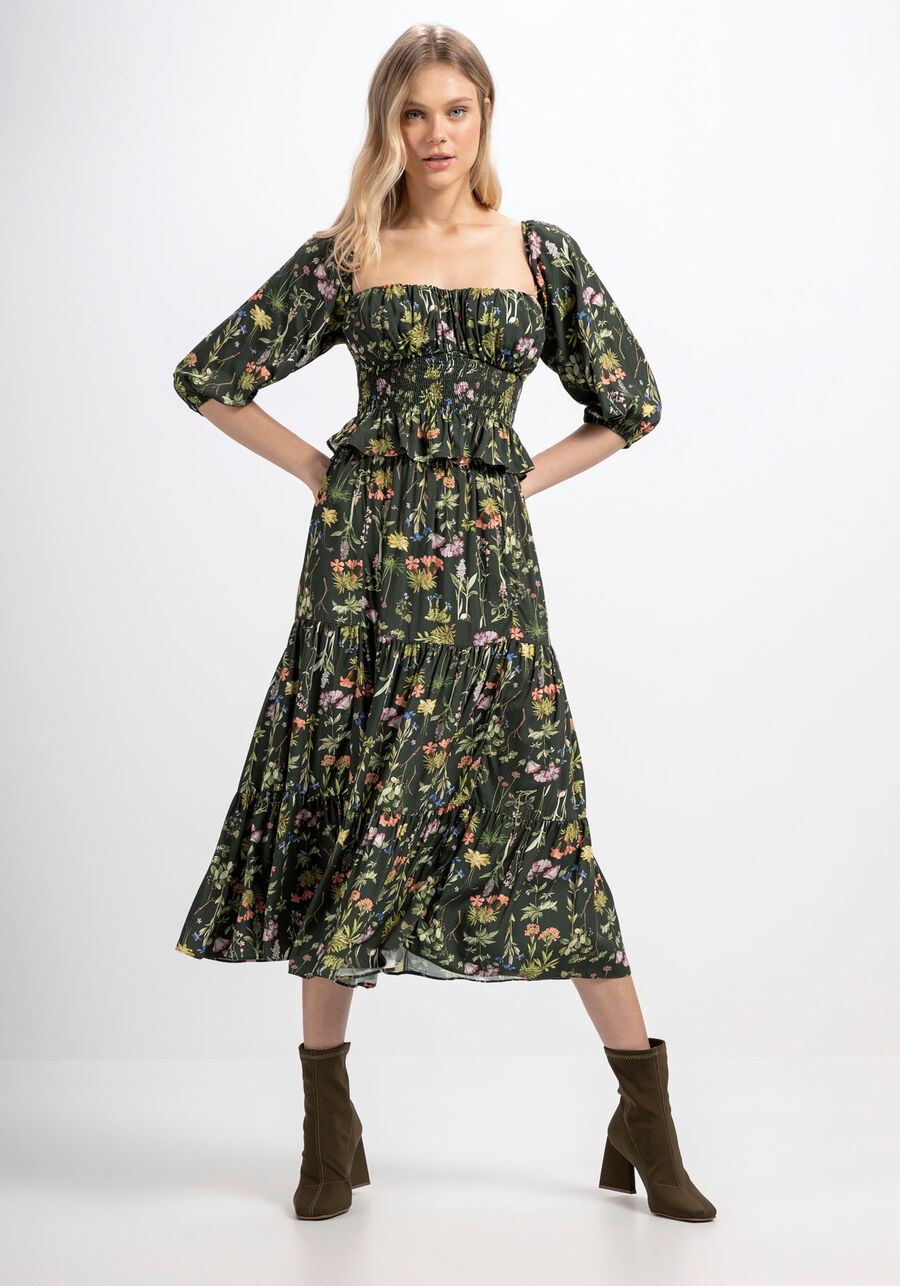 Blusa Manga Bufante com Franzido Busto, POND. Blusa Manga Bufante com Franzido Busto, POND, large.