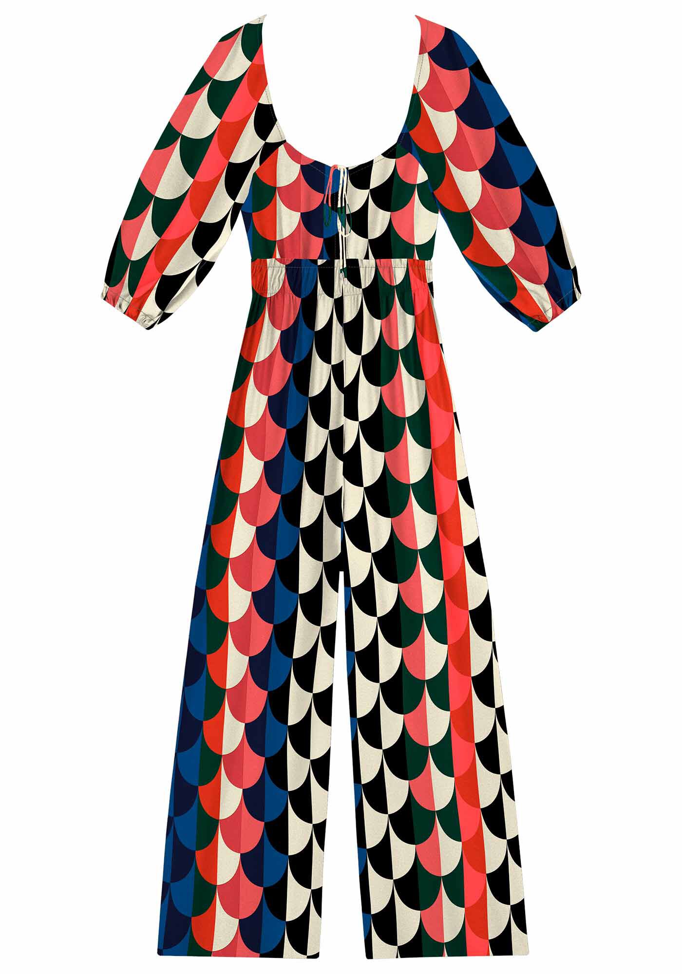 Macac&atilde;o Longo Estampado com Manga 3/4, , large.