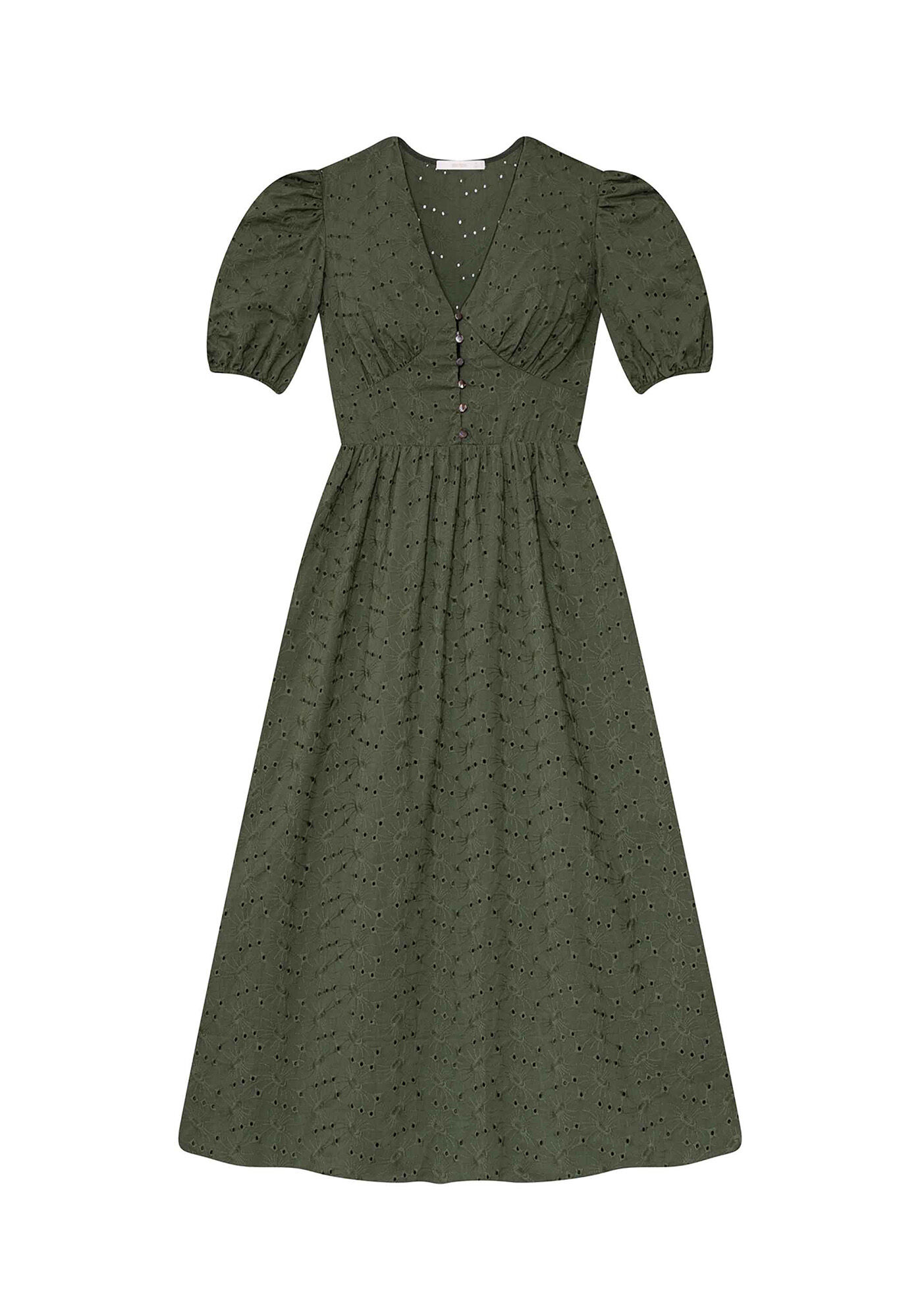 Vestido Laise Flores Midi Rosa Persefone, , large.