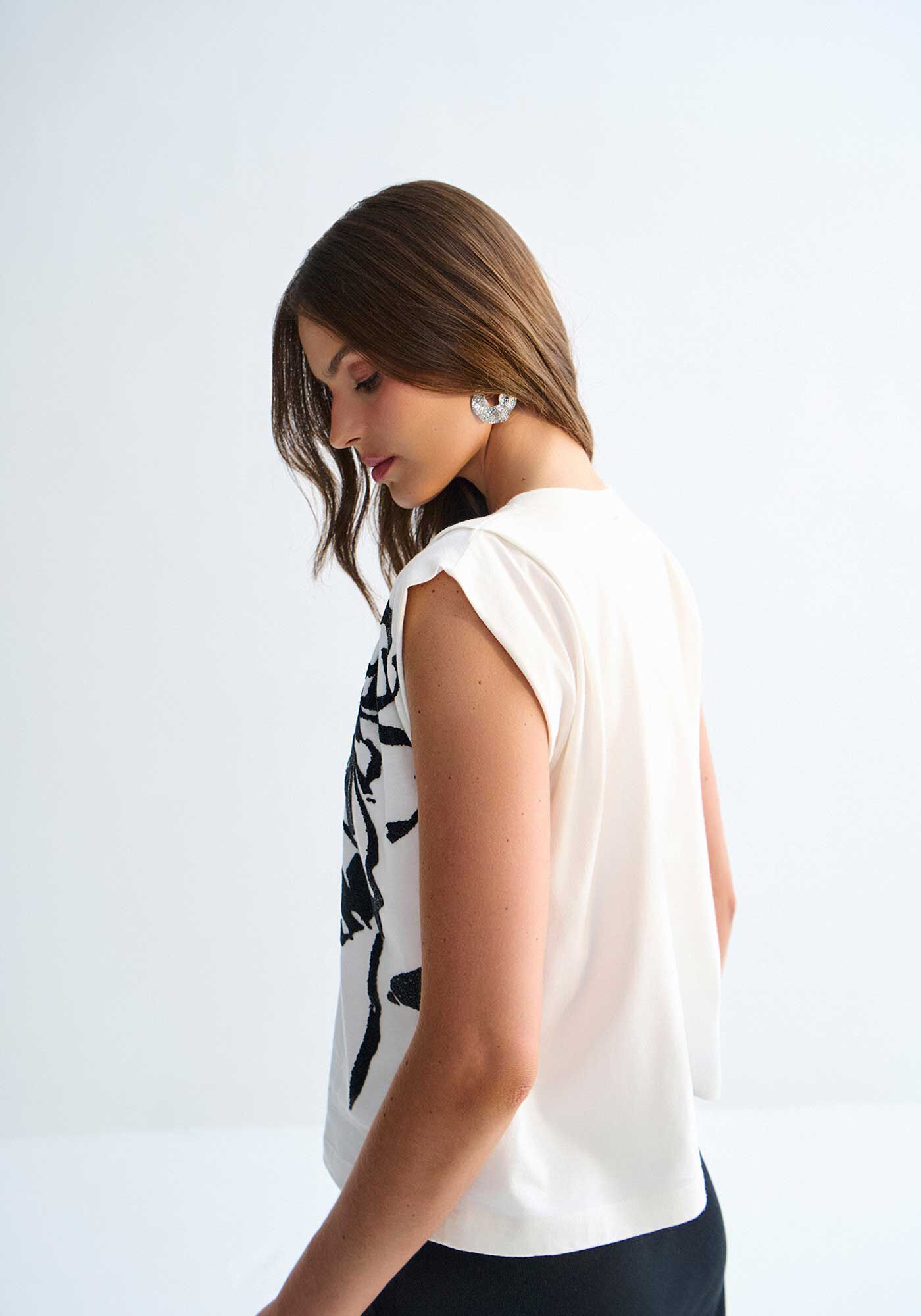 Blusa Muscle Tee em Malha com Textura, , large.