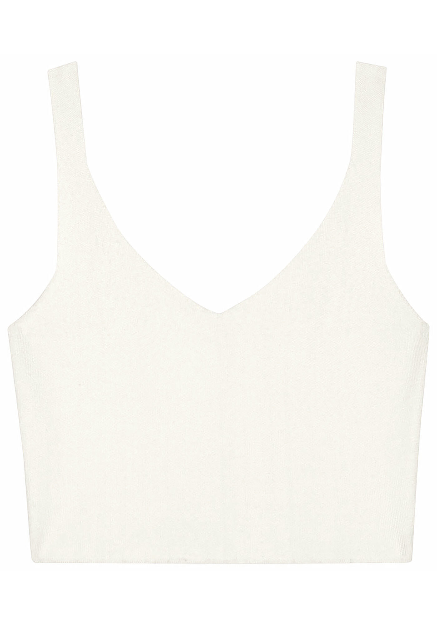 Blusa Cropped em Tric&ocirc; com Decote V, , large.