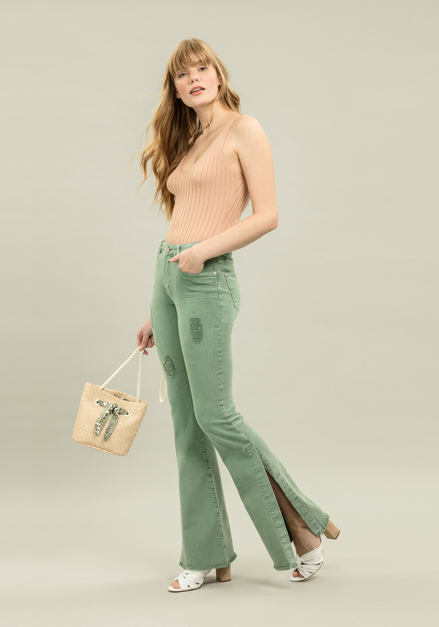 Cal&ccedil;a Malibu Flare I Am Soft, , large.