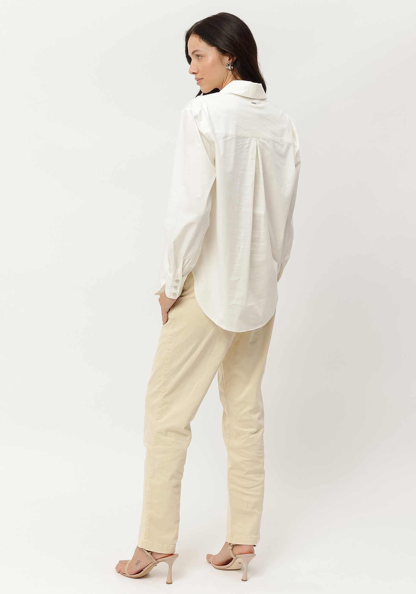 Camisa Manga Longa em Tricoline Oversized, , large.