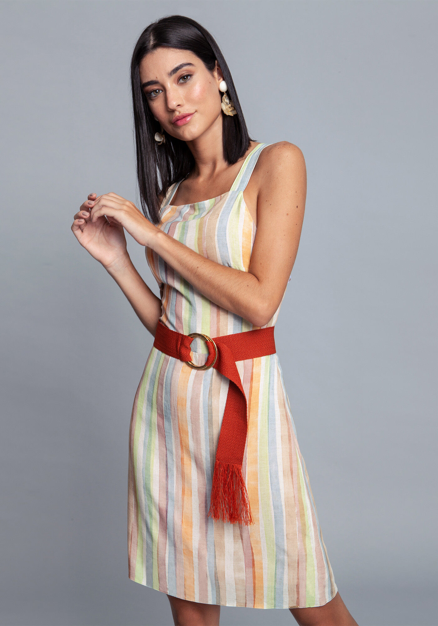 Vestido Tecido Rayon Bali Curto, , large.