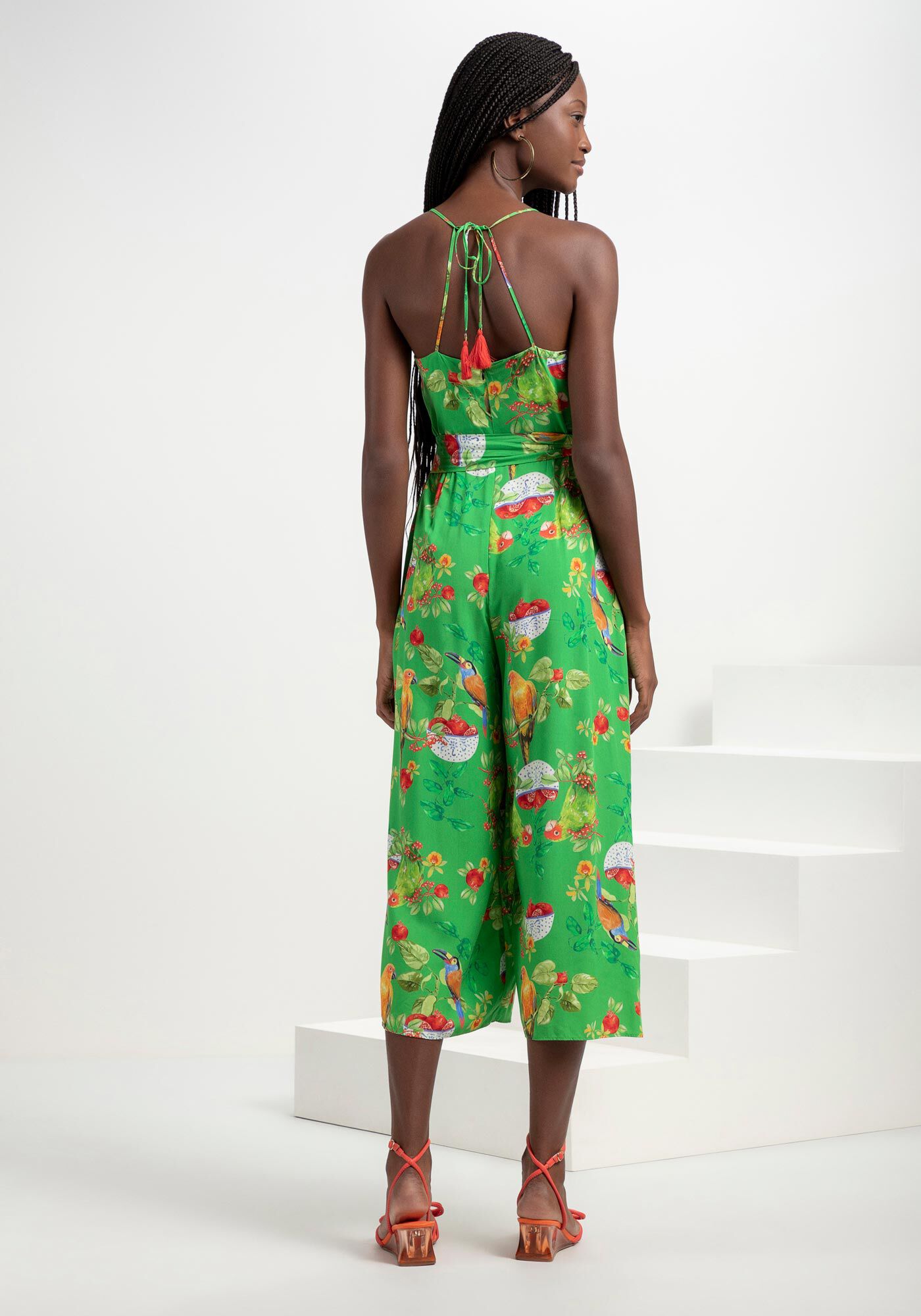 Macac&atilde;o Midi Estampado Viscose com Transpasse, HABITAT, large.